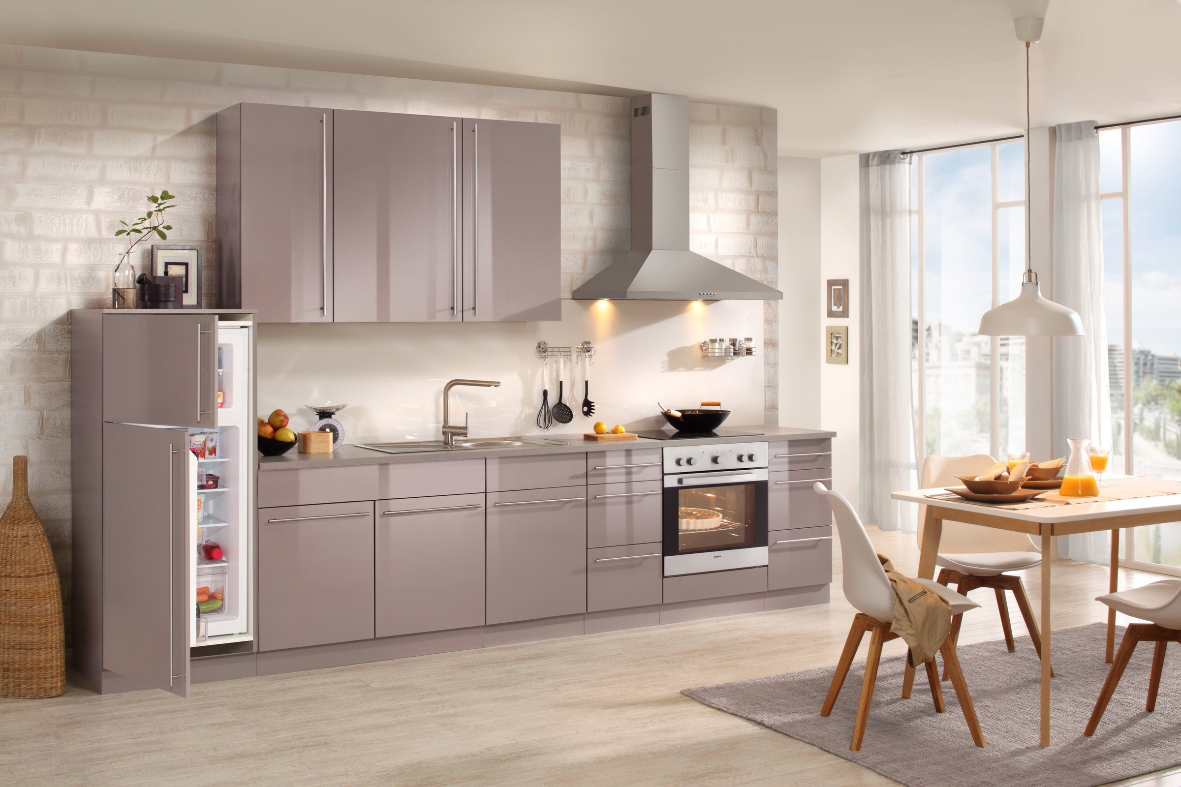 wiho Küchen Spülenschrank "Chicago", 100 cm breit, inkl. Einbauspüle aus Ed günstig online kaufen