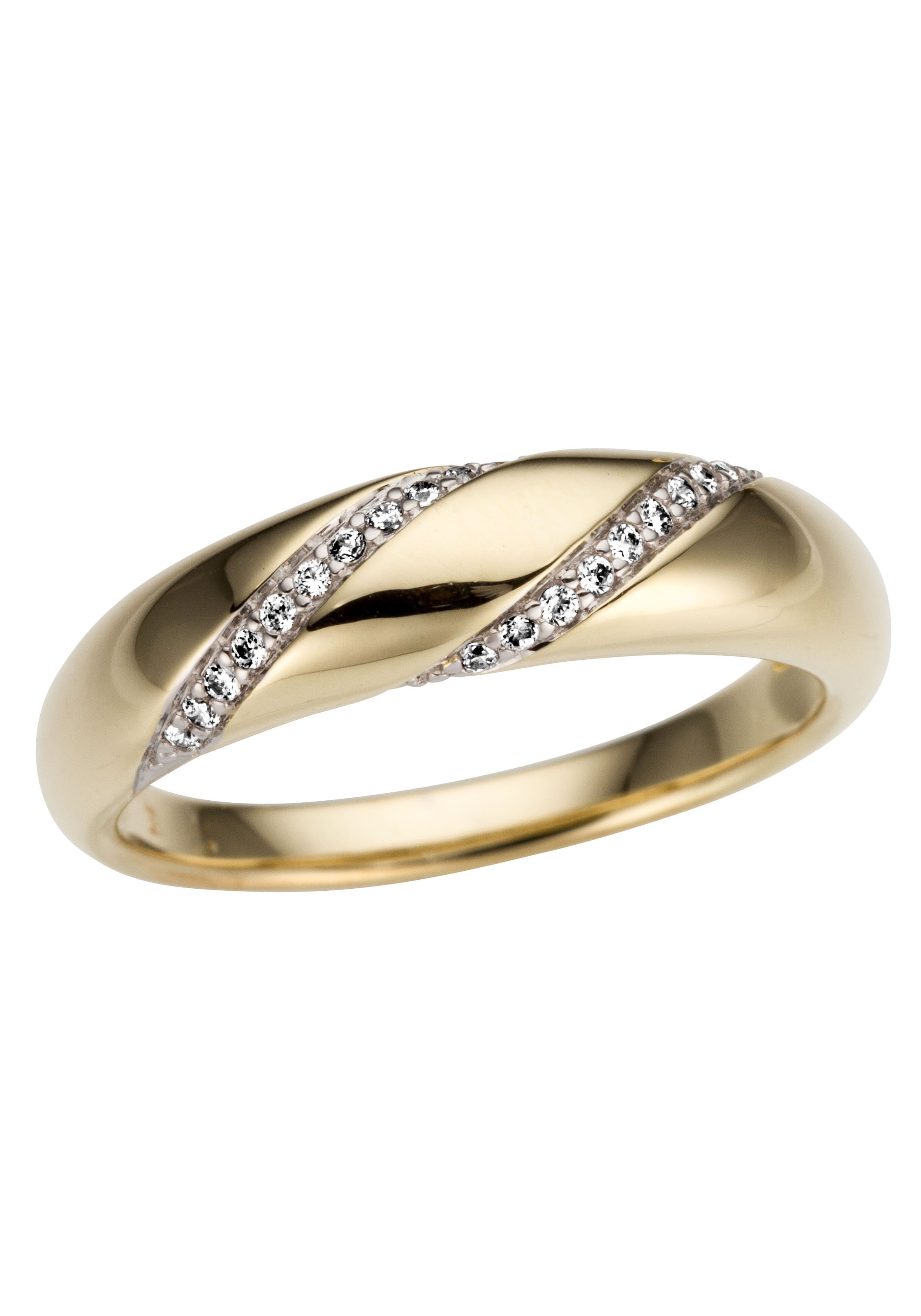 Goldring »Schmuck Geschenk Gold 585, Edel, tlw. rhodiniert, massiv«, mit Brillanten