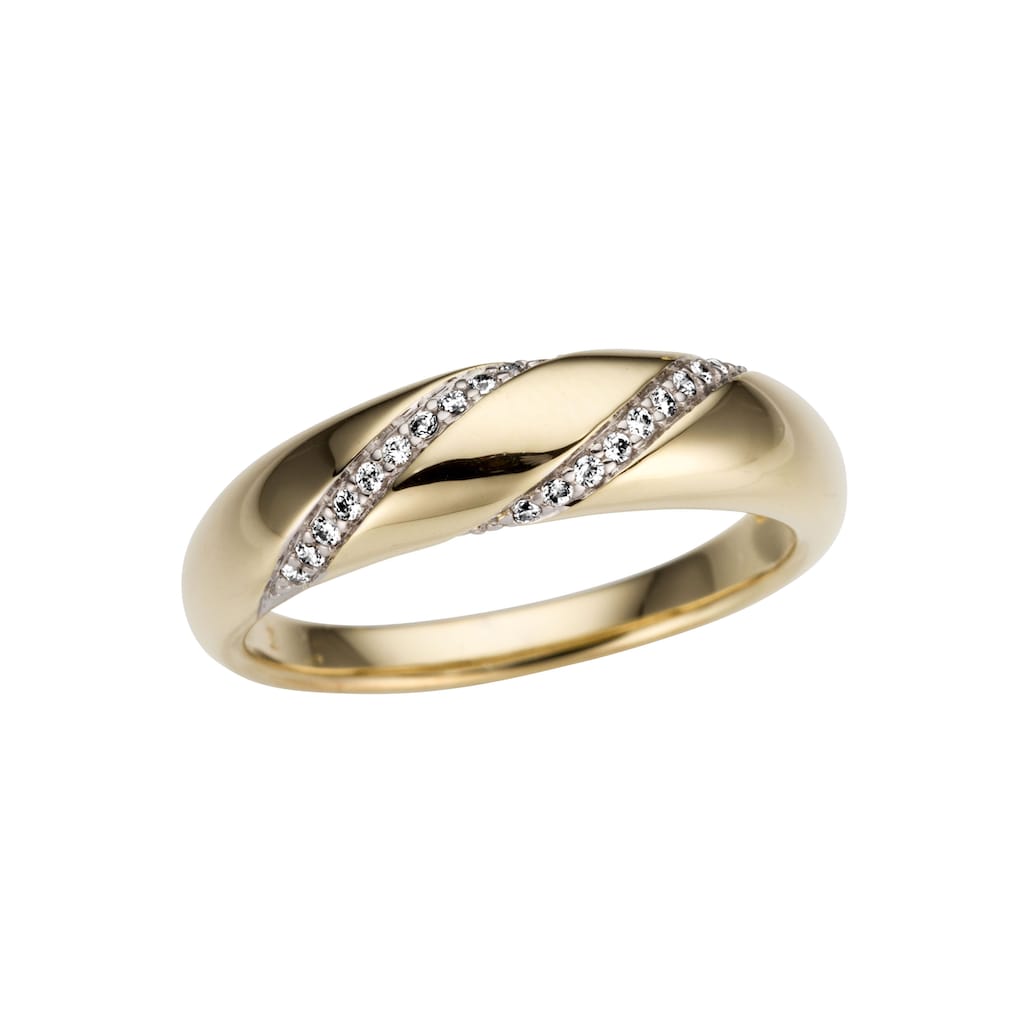 Firetti Goldring »Schmuck Geschenk Gold 585, Edel, tlw. rhodiniert, massiv«