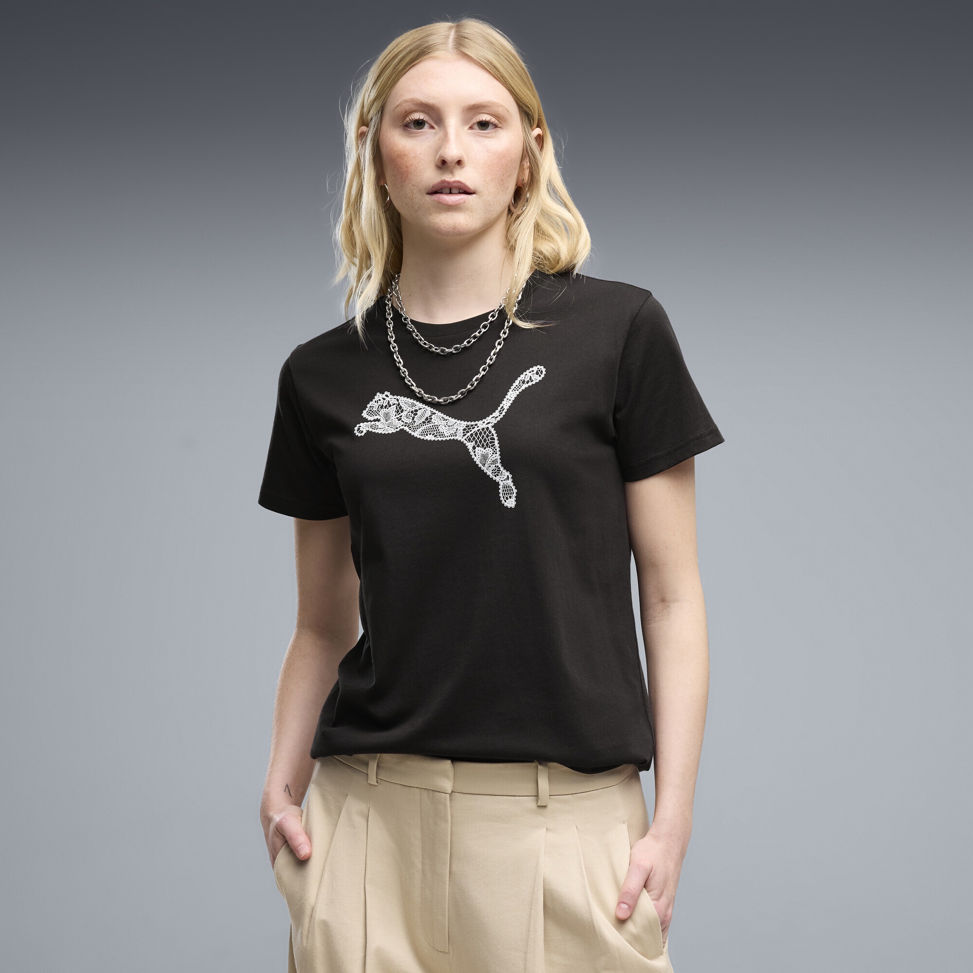 PUMA T-Shirt »Graphics Lace Cat T-Shirt Damen«