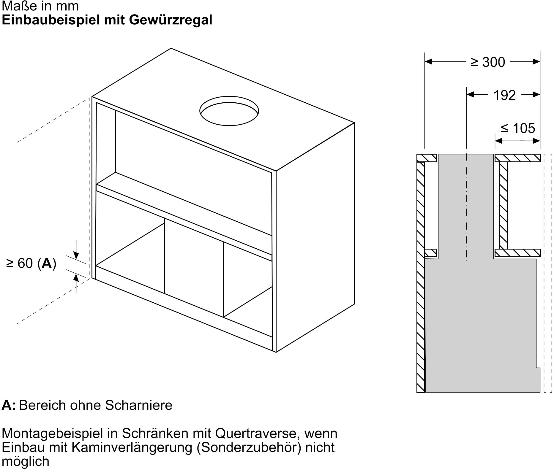 BOSCH Lüfterbaustein »DBB65CC60« Serie Serie 4
