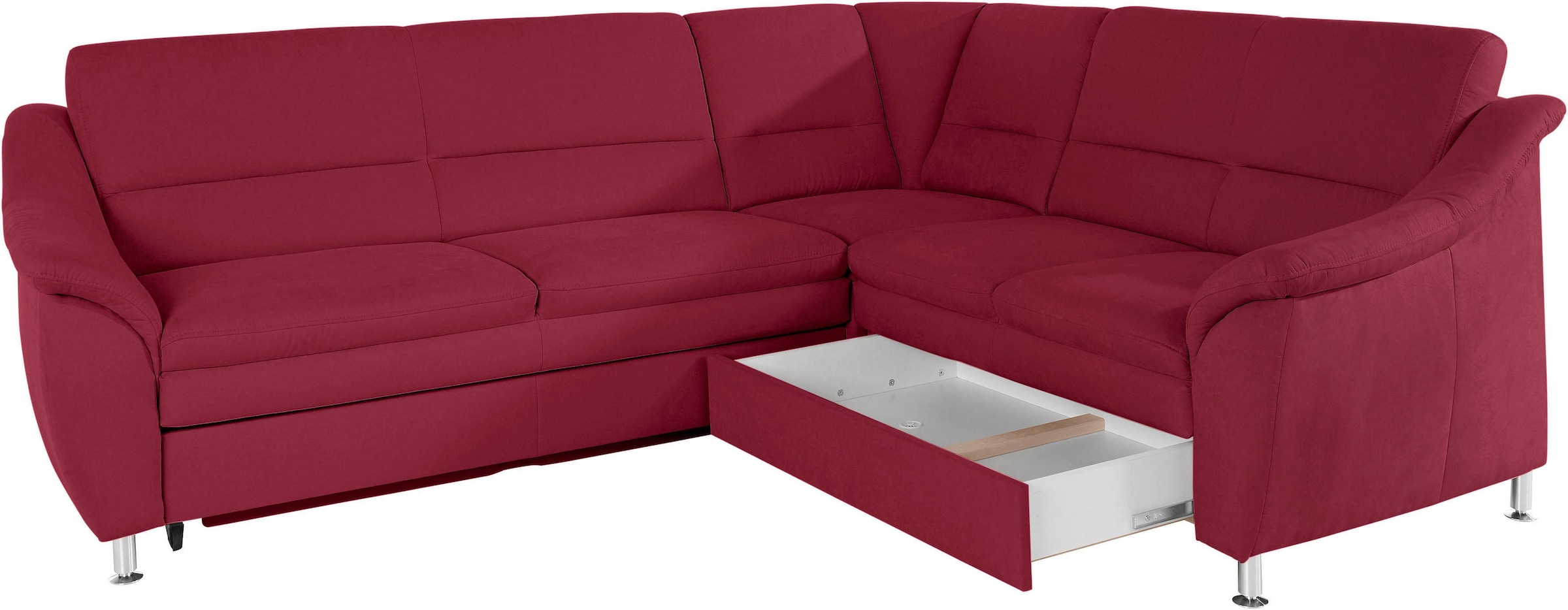Places of Style Ecksofa »Cardoso L-Form«, Federkern, wahlweise mit Bett, Schubkasten, teilweise Relaxfunktion