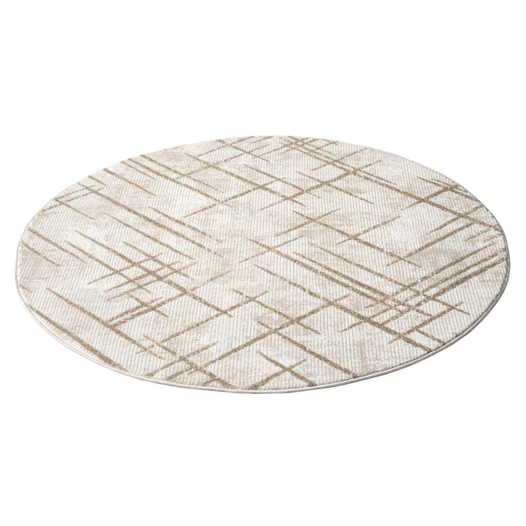 Carpet City Teppich »ANTIK245«, rund, 10 mm Höhe, Kurzflor, 3D-Optik, Klassisch-Modern für Wohnzimmer, Schlafzimmer