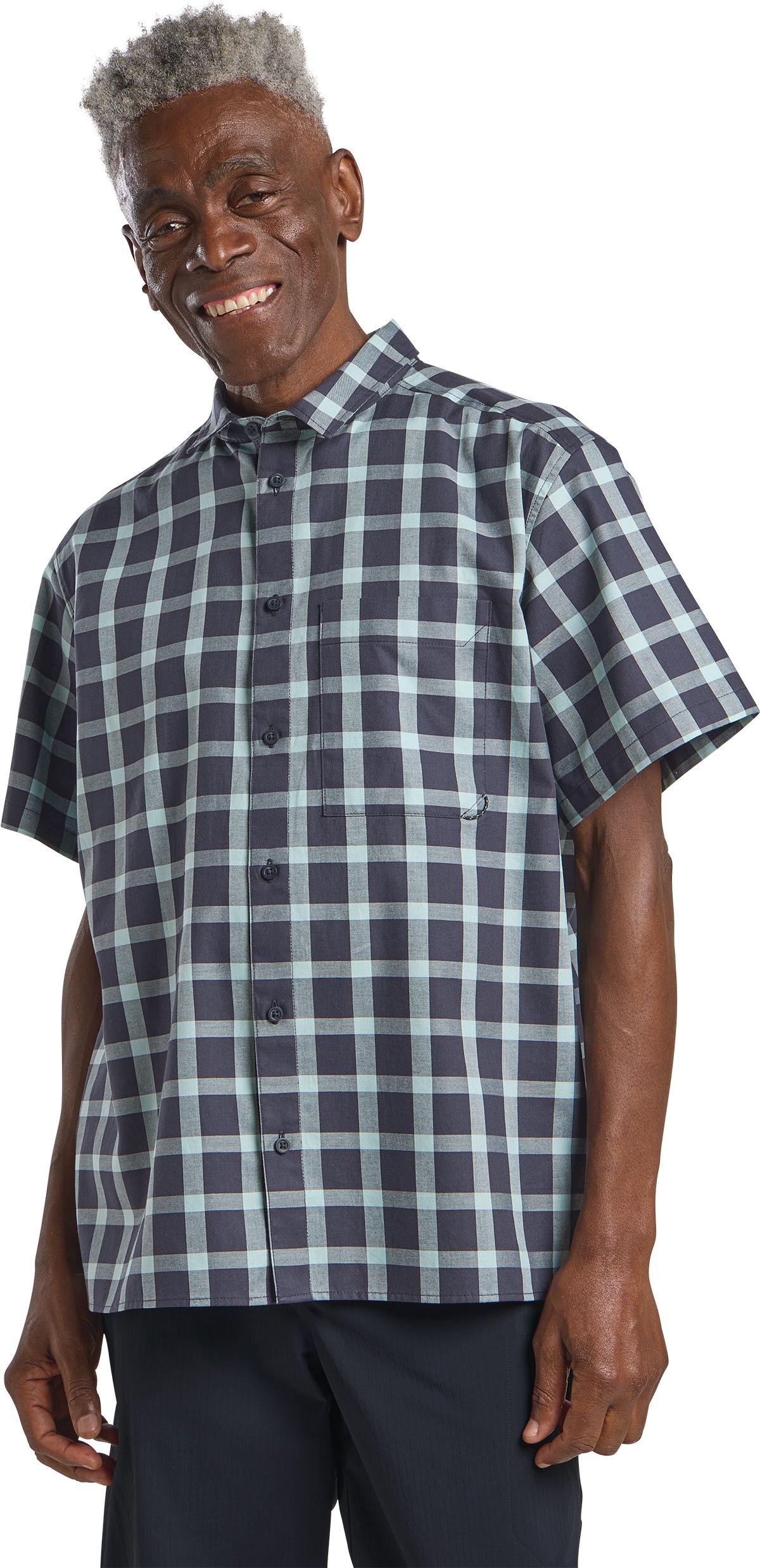 Jack Wolfskin Outdoorhemd "PLANALTO SHIRT M" mit Brusttasche, Langarm, im Karohemd-Design, aus Single Jersey