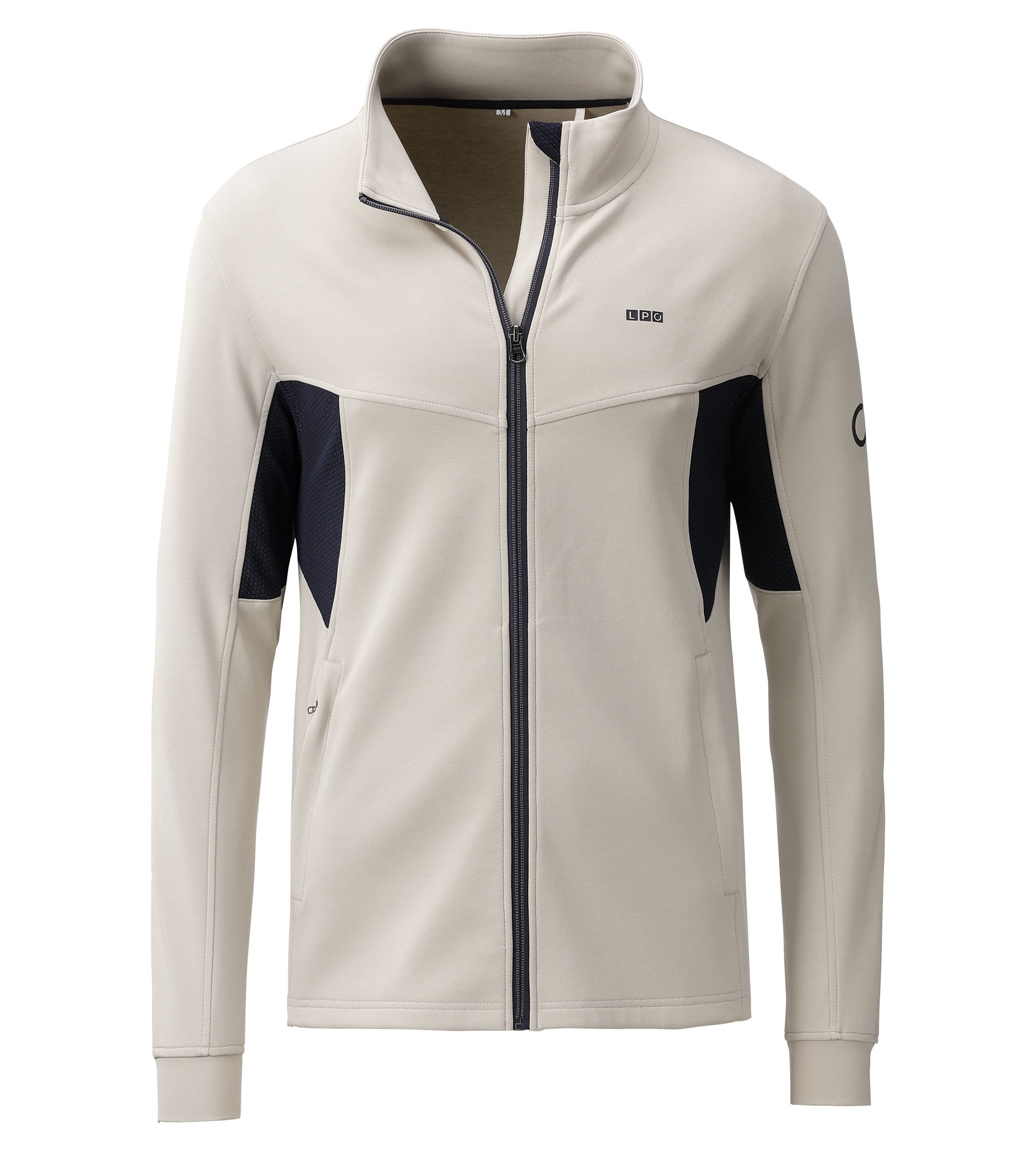 Trainingsjacke LPO "Trainingsjacke, Sportjacke Aiden", Herren, Gr. L, silber lining, 47% Baumwolle, 46% Polyester, 7% Elasthan, regular fit, Jacken Trainingsjacke, mit Allover‑Print