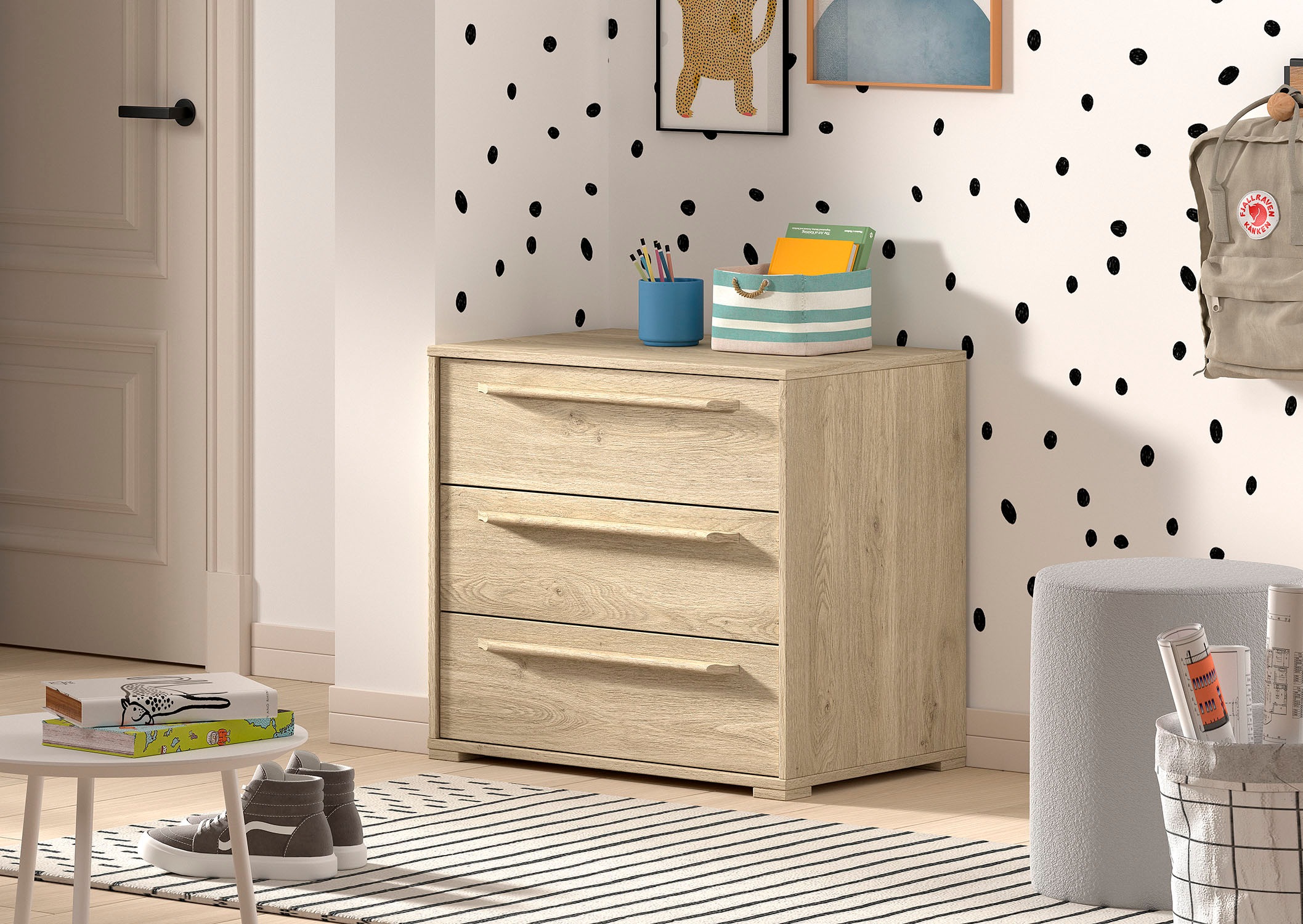 Vipack Schubkastenkommode "SAM mit 3 geräumigen Schubladen und viel Staurau günstig online kaufen
