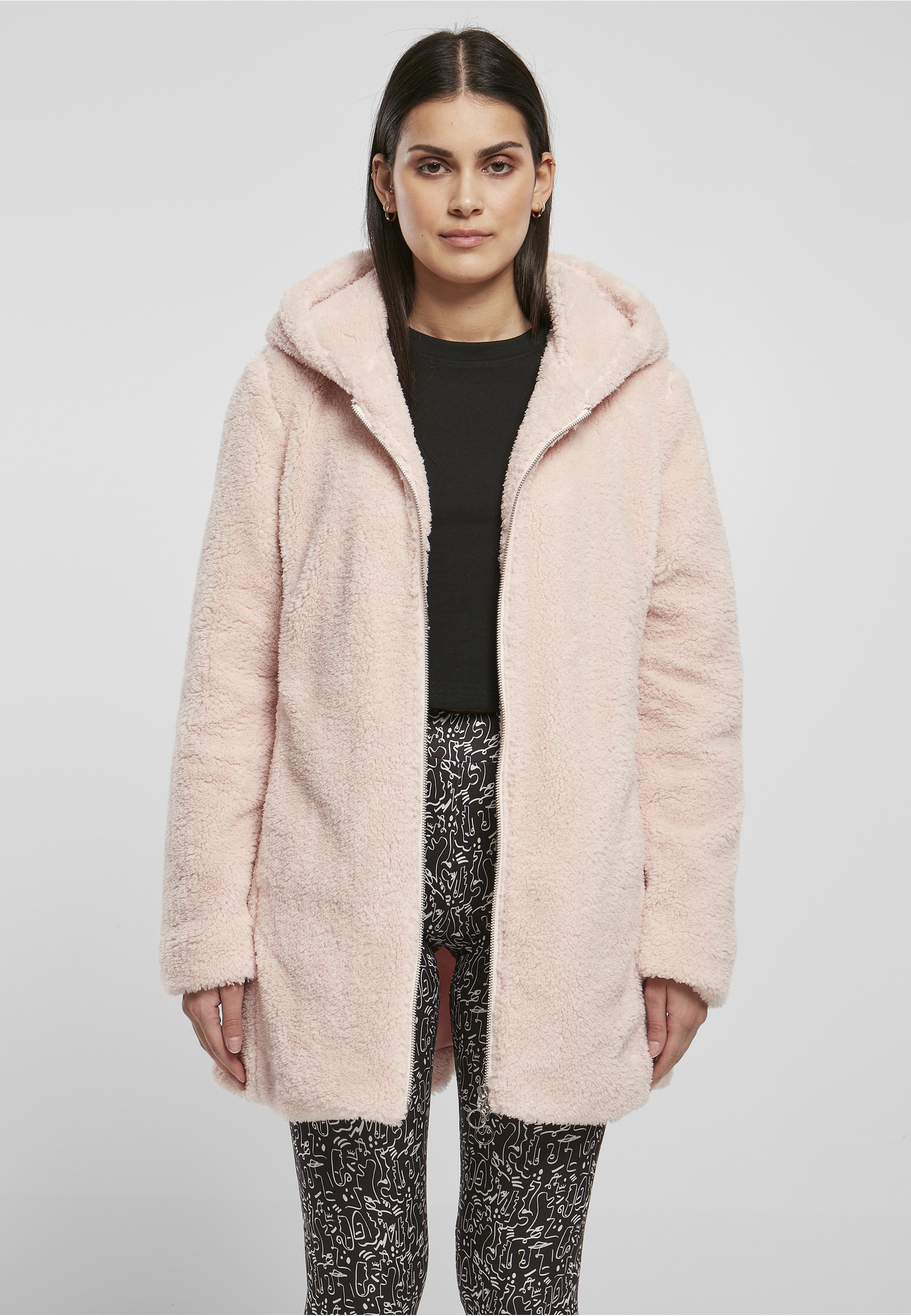 URBAN CLASSICS Langmantel »Urban Classics Damen Ladies Sherpa Jacket«