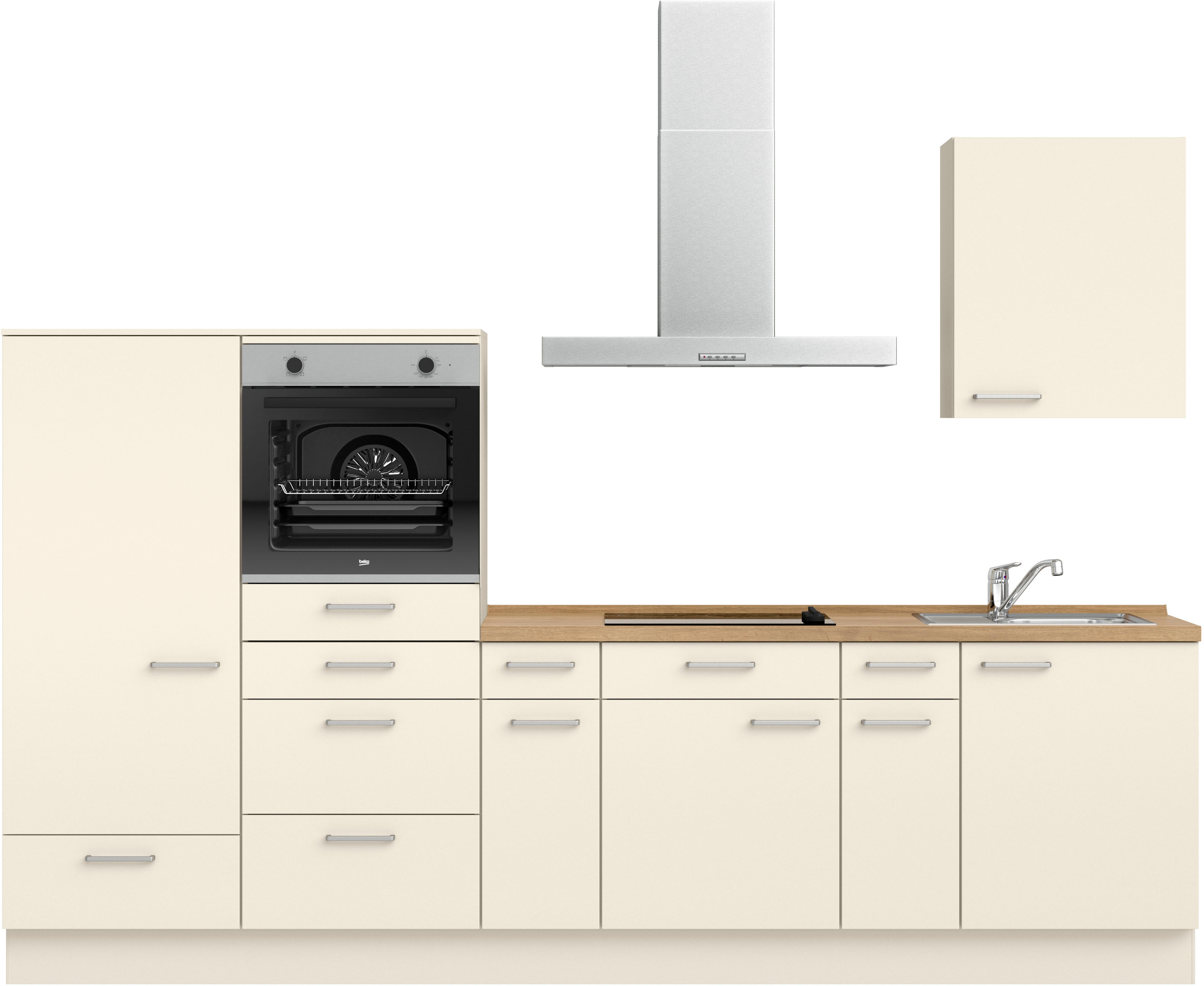 nobilia Küchenzeile ""Touch I", NEU: individuell anpassbar mit gratis Profi-Beratung" vormontiert, Breite 300 cm, Ausrichtung wählbar, wahlw. mit E-Geräten