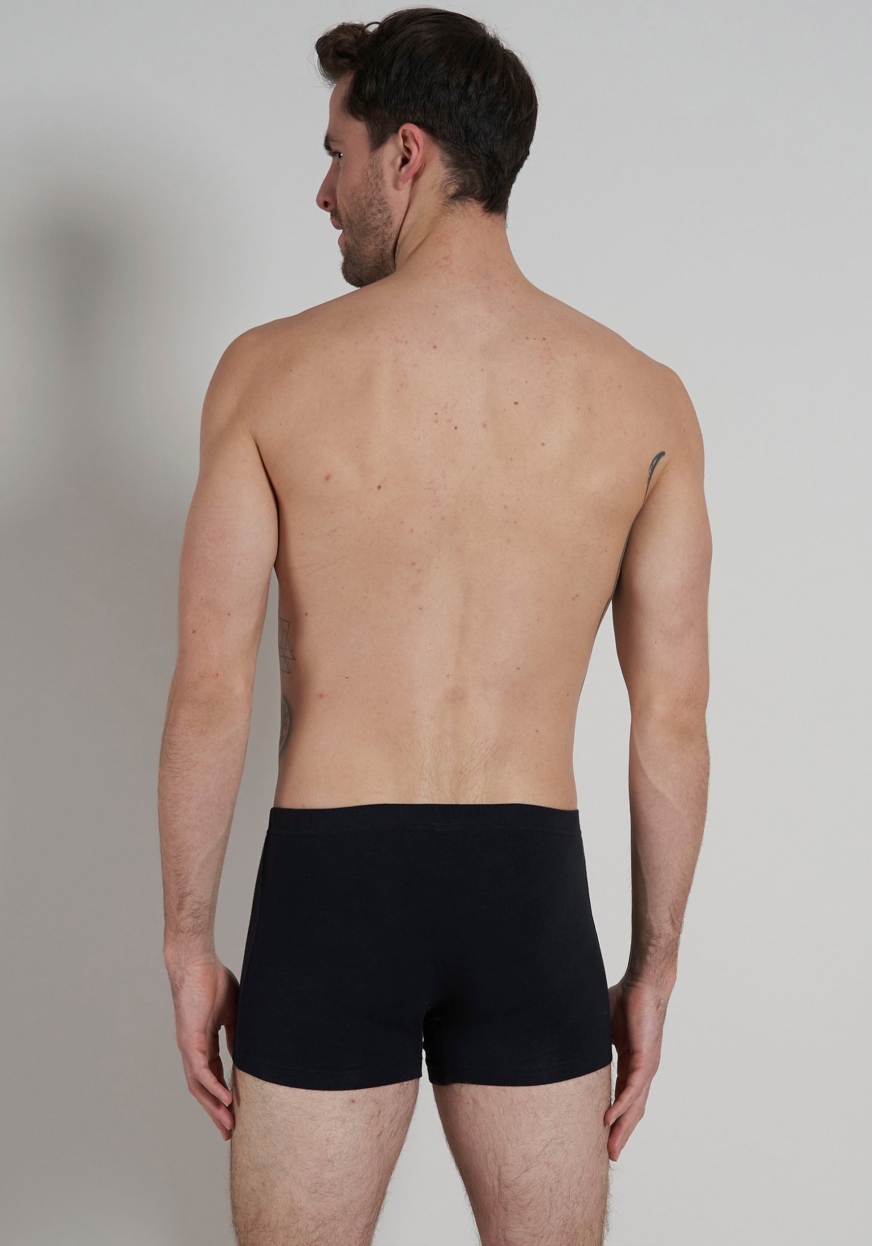 Thumbnail - bugatti Boxershorts "Oslo" 3er Pack, 3 tlg., weich, basic, eng, atmungsaktiv, breiter Bund, Baumwollmix, mit Logo