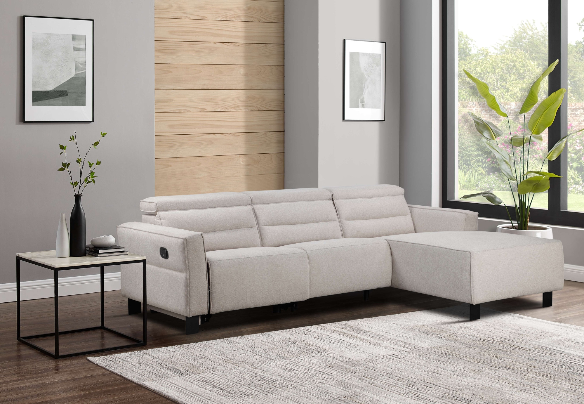 Places of Style Ecksofa »Carpari, L-Form, 263 cm, mit manueller o. elektrischer Relaxfunktion«, und USB/ Kopfteilverstellg