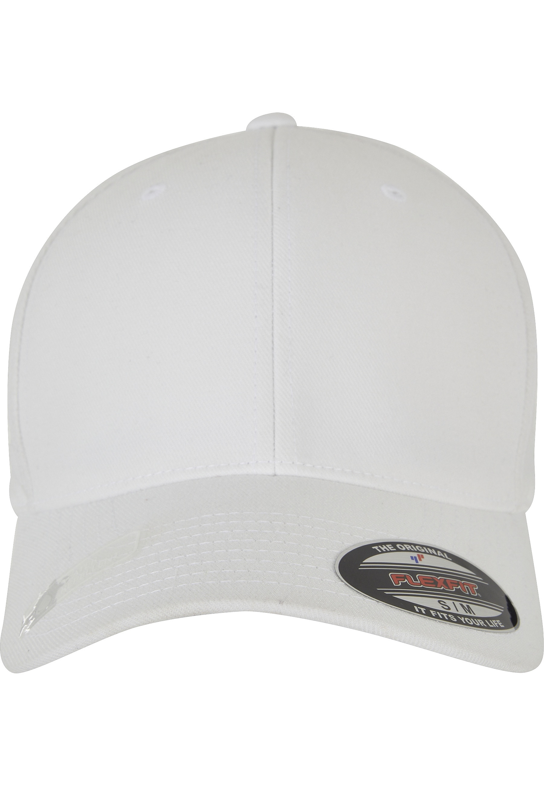 FLEXFIT Damen Flex Cap "Flexfit Unisex Flexfit Wooly Combed Waterrepellent"weiß, Gr. S, unifarben, 98% Polyester, 2% Elasthan, Caps