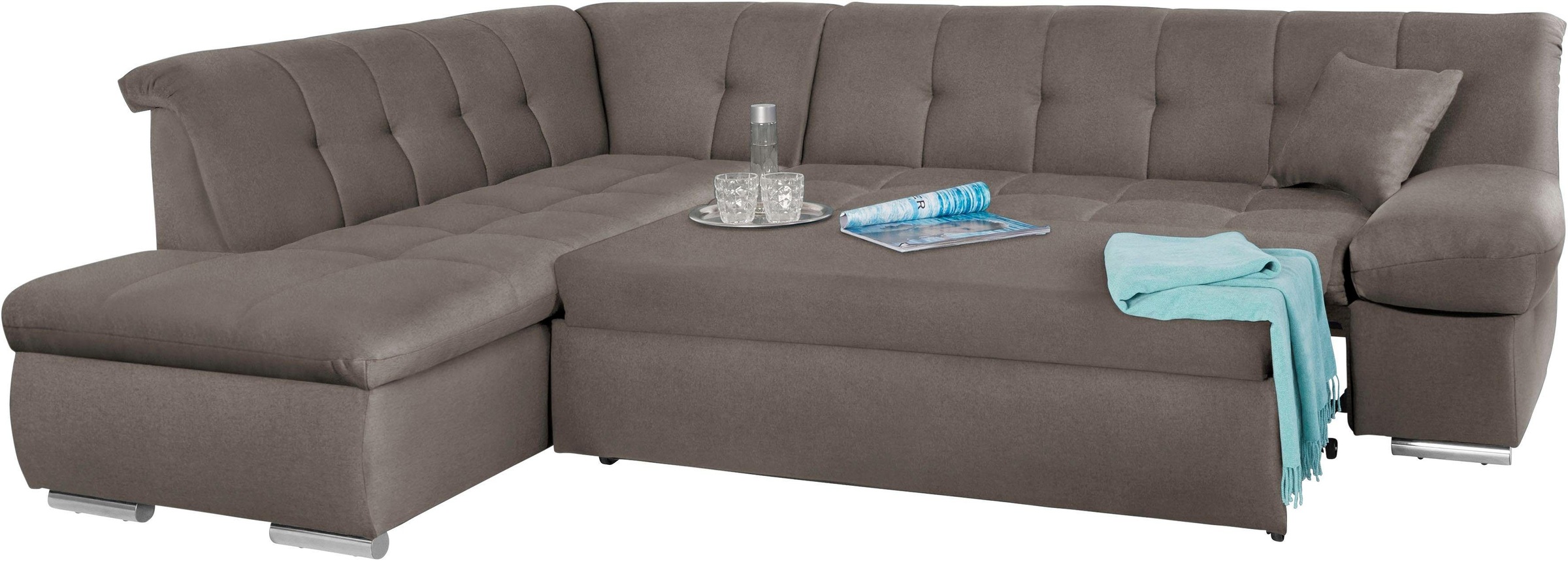 Thumbnail - DOMO collection Ecksofa "Mona L-Form bequem und komfortabel, Breite 271cm, L-Form" wahlweise mit Bett- und Armlehnfunkti...