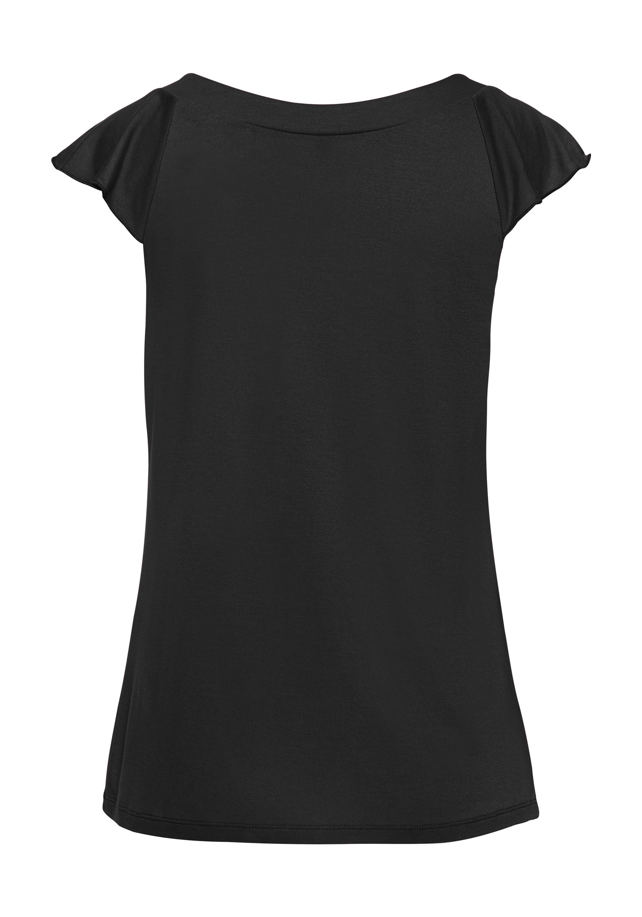 Thumbnail - Vivance Rundhalsshirt, mit verspielten Volants aus weichem Jersey, sommerlich