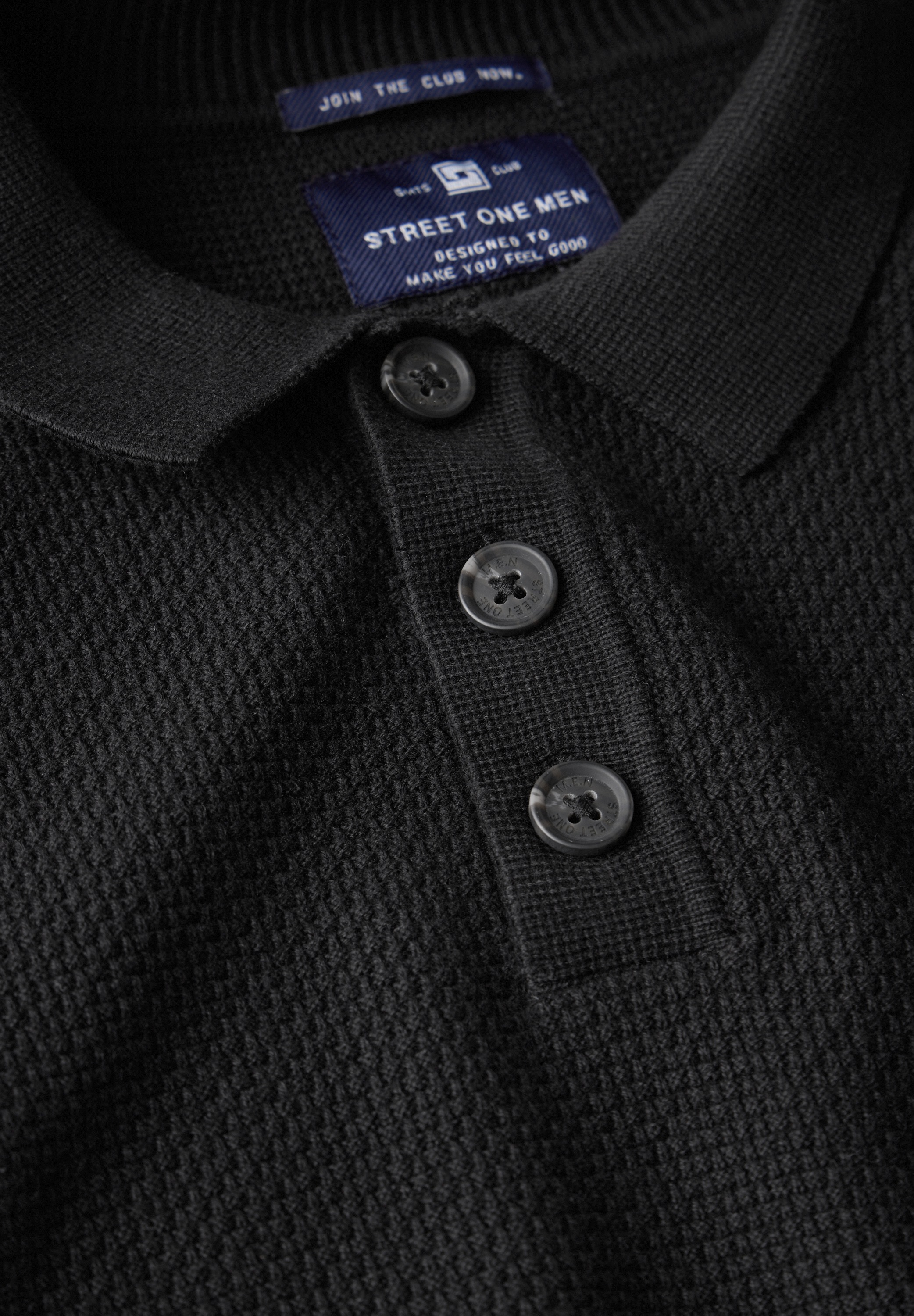 STREET ONE MEN Strickpullover, mit grober Struktur