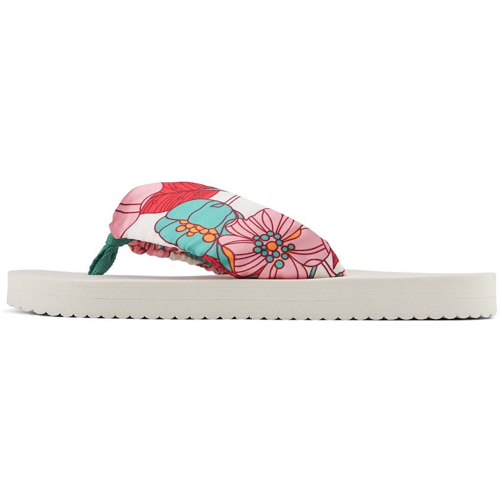 Flip Flop Zehentrenner »flip*tube flower«, Sommerschuh, Schlappen, Poolsildes mit schönem Blumenprint