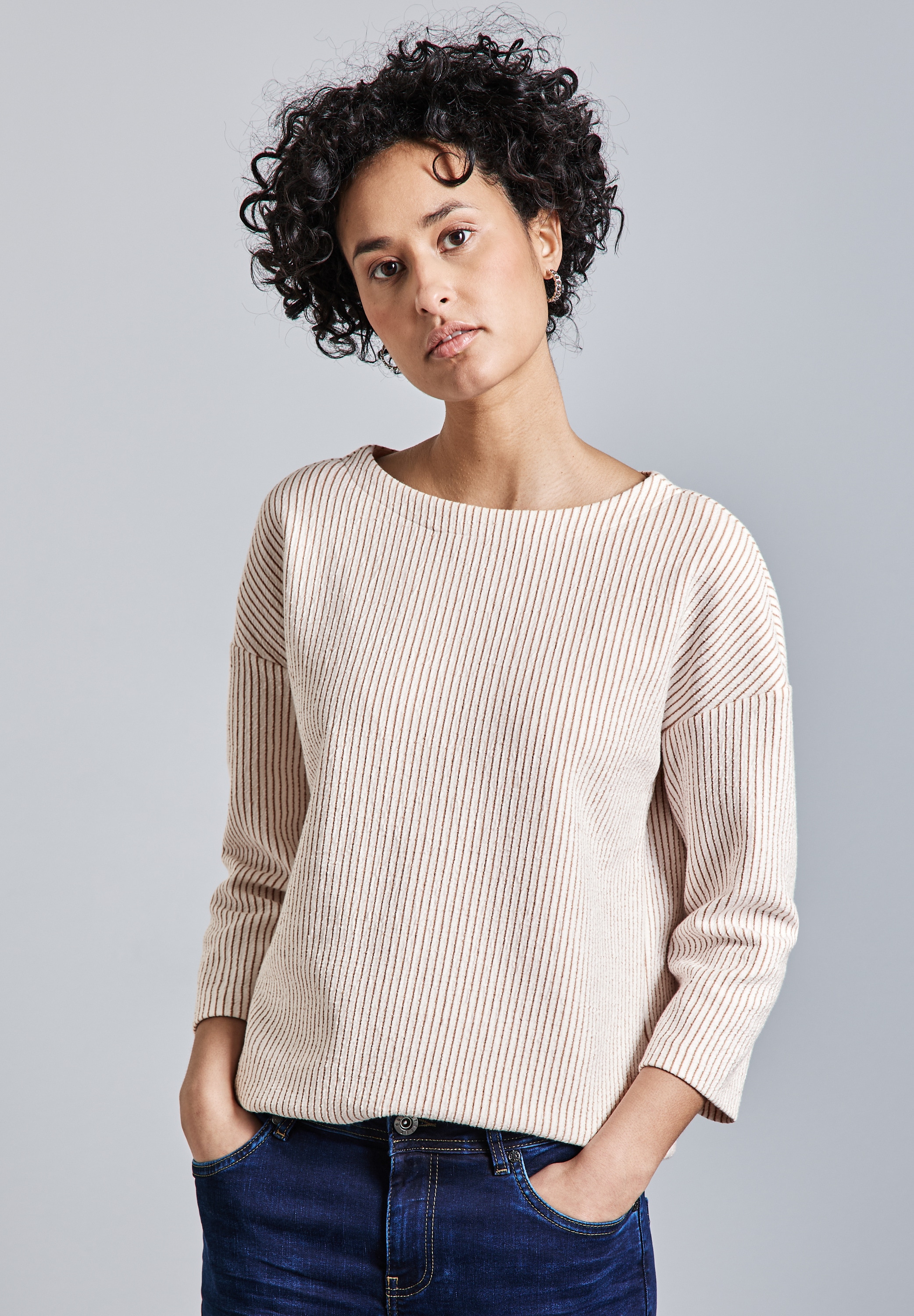 STREET ONE 3/4-Arm-Shirt, mit U-Boot-Ausschnitt günstig online kaufen