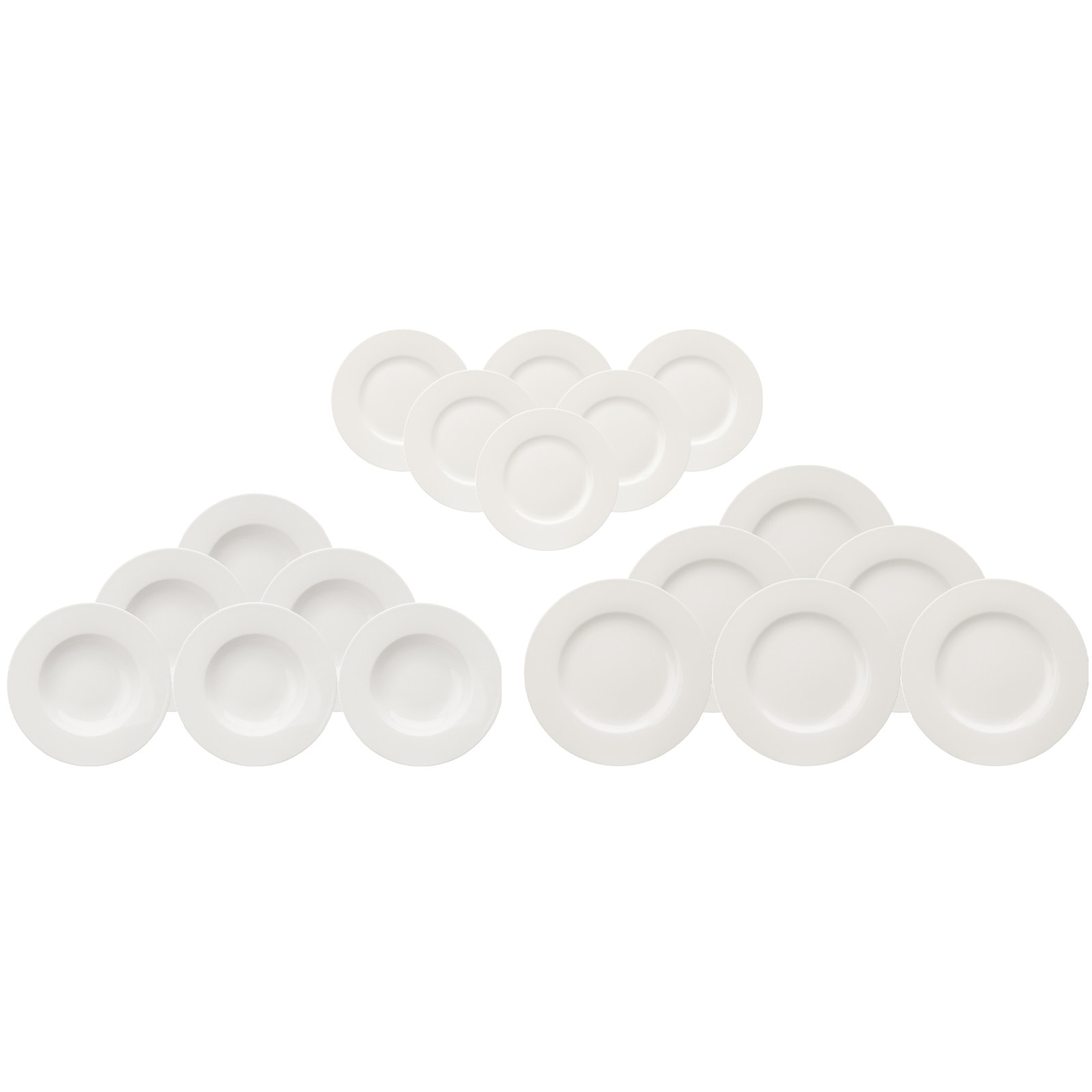 vivo Villeroy & Boch Group Geschirr-Set »Starter Set Basic White 18er Set weiß«