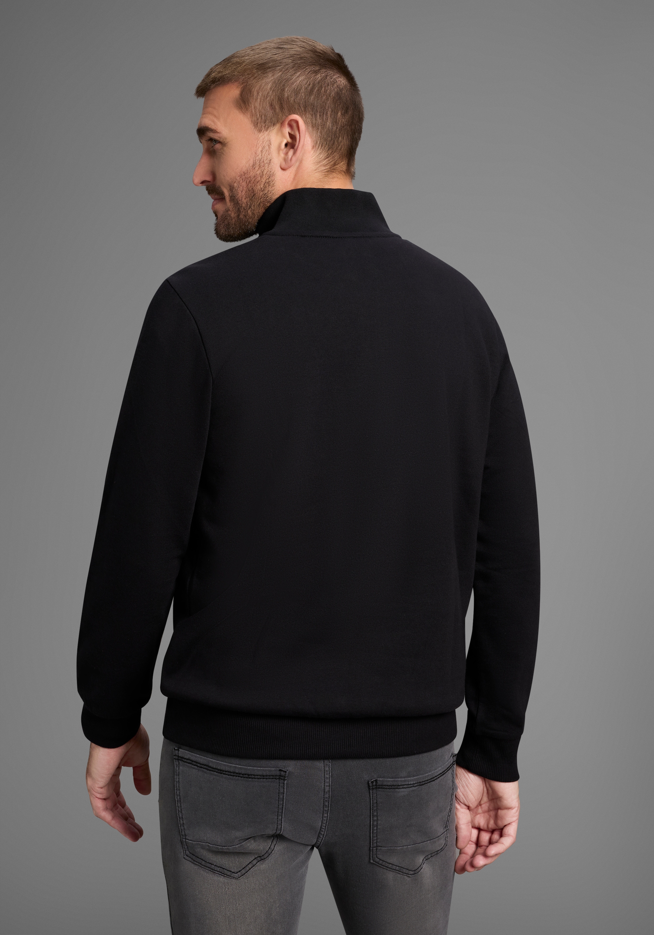 Bruno Banani Sweatshirt, mit Troyer Kragen