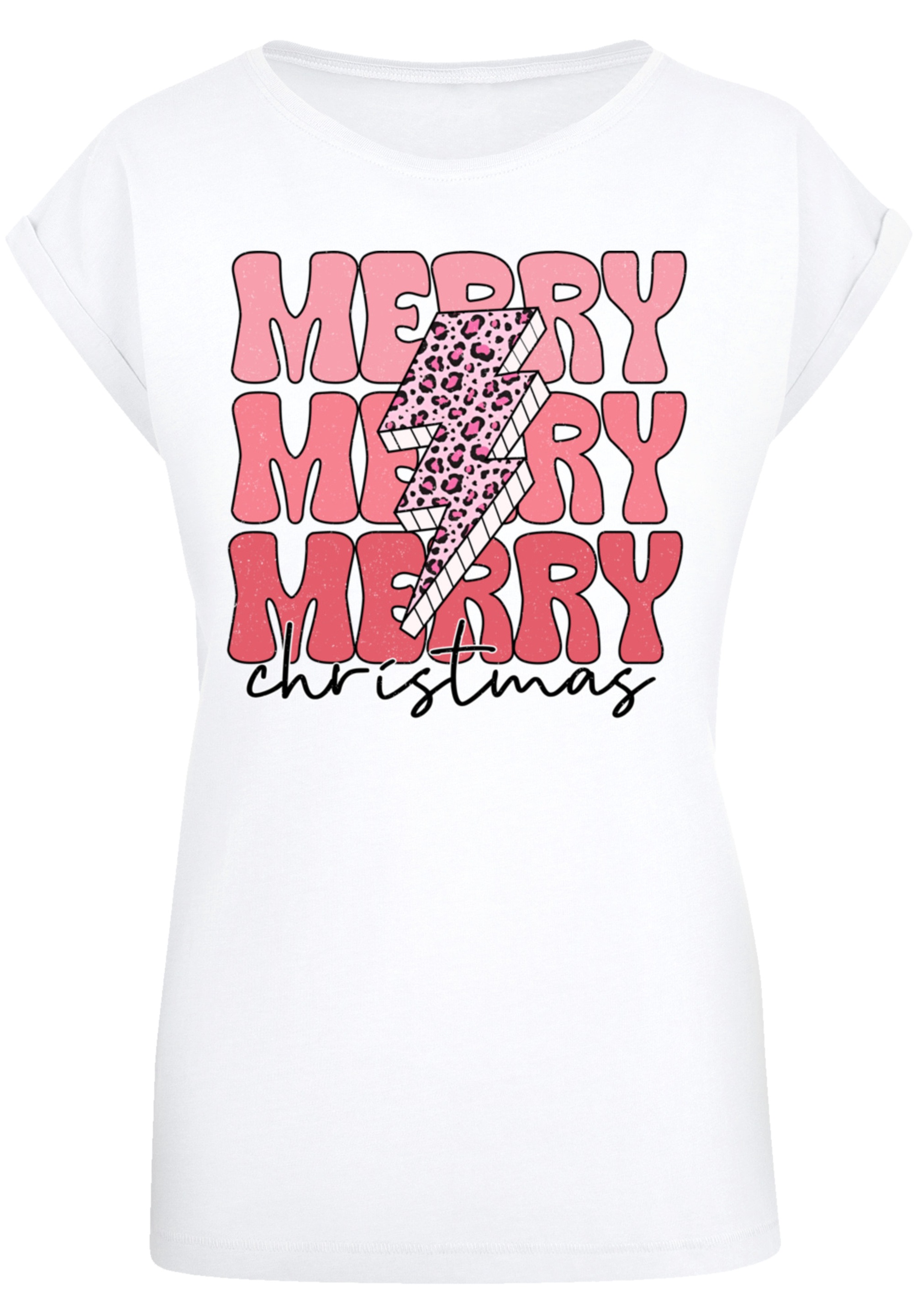 F4NT4STIC T-Shirt »Merry Weihnachten Print Leo Print«, Premium Qualität, Weihnachts-Kollection
