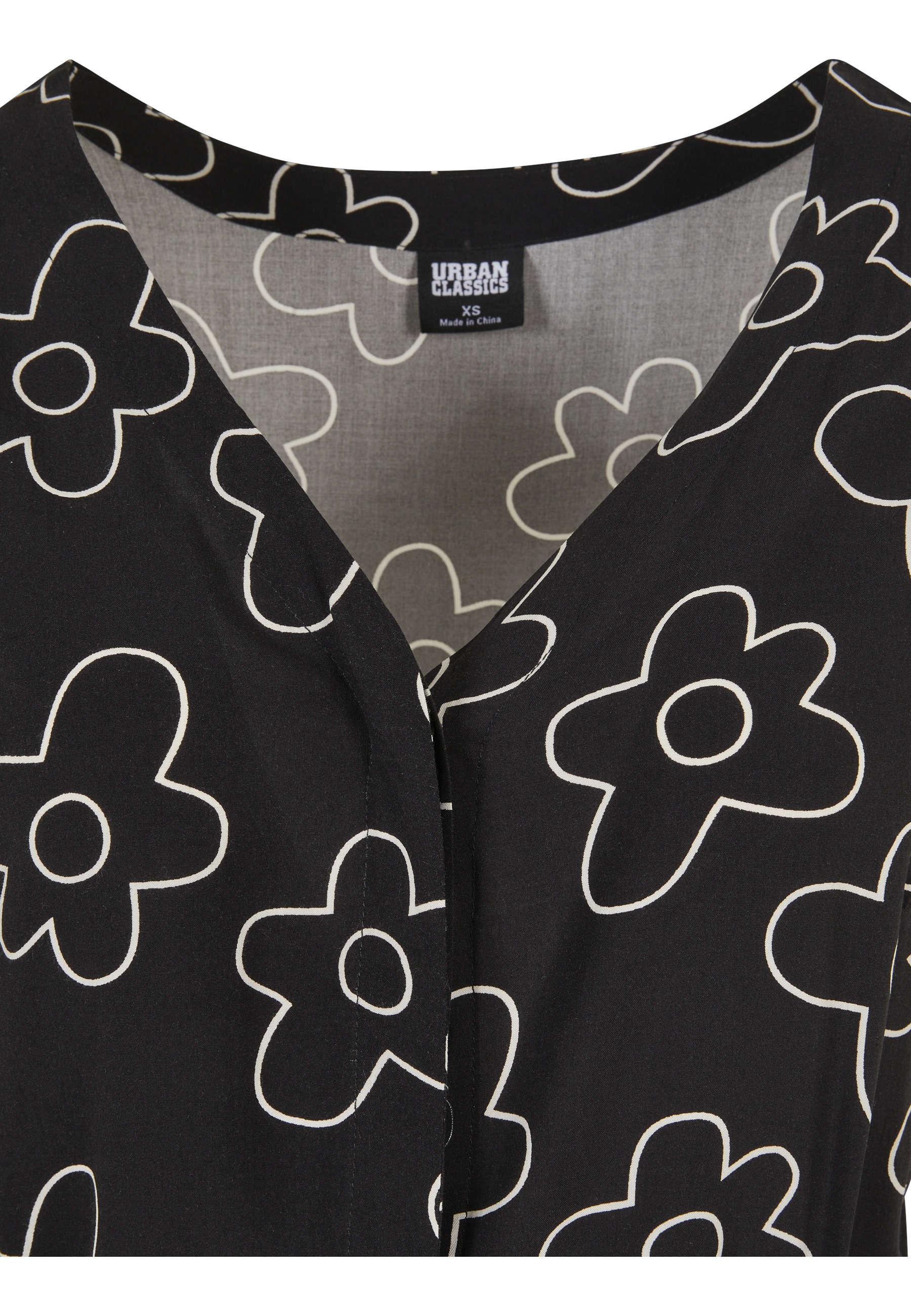 URBAN CLASSICS Jumpsuit »Urban Classics Damen Ladies Short Viscose Belt Jumpsuit« 1 Stk.