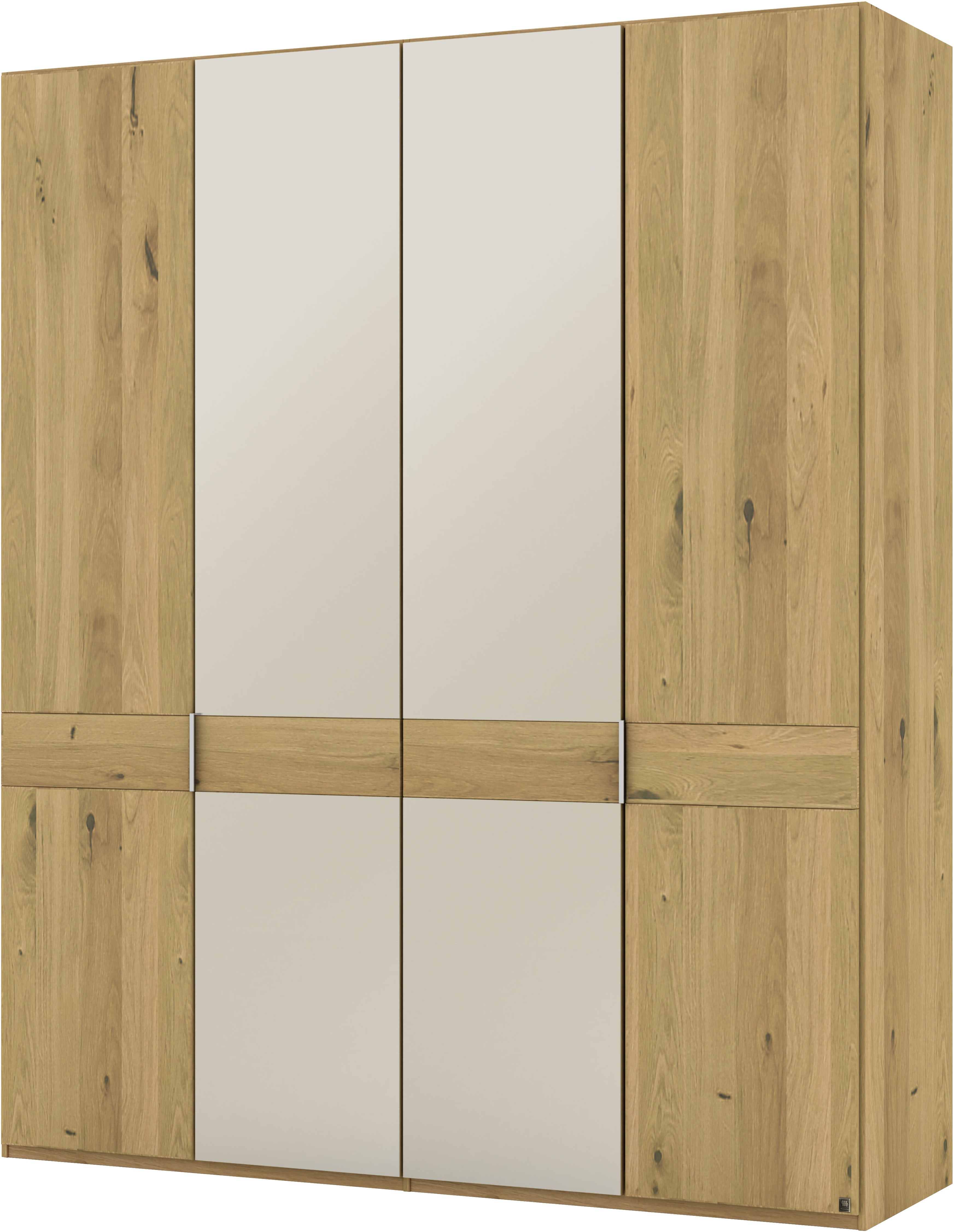 Thumbnail - Musterring Drehtürenschrank "Savona, Kleiderschrank, Schrank, Garderobe, teilmassiv Eiche" mit Türdämpfern, mit Spiegel ...