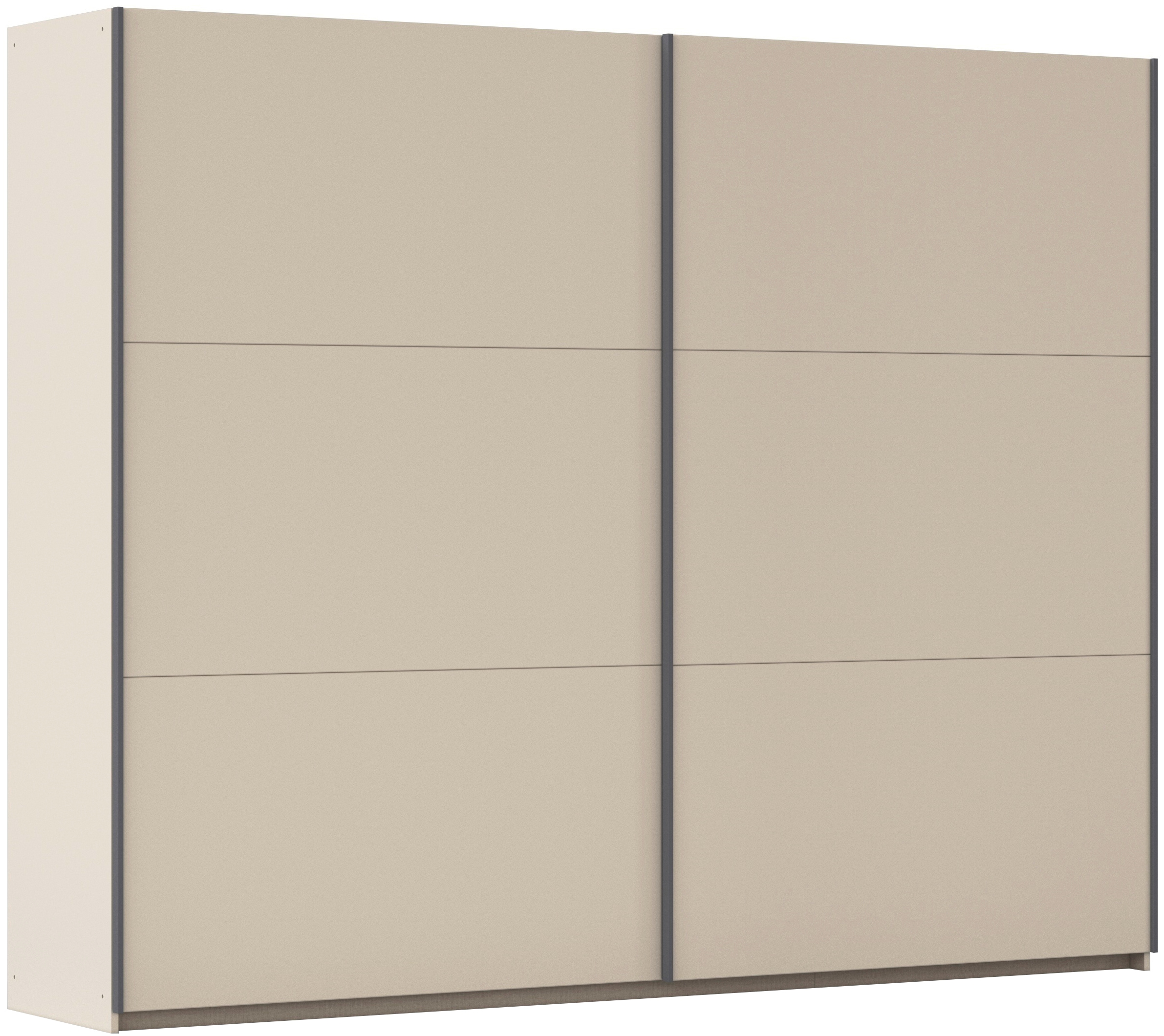 rauch Schwebetürenschrank "Kleiderschrank Drehtürenschrank Schrank Garderobe KRONACH" in 3 Ausstattungen BASIC/CLASSIC/PREMIUM, Breiten 131/175/218/261 cm, optional ohne, mit 1 oder 2 Spiegel, viel Stauraum MADE IN GERMANY