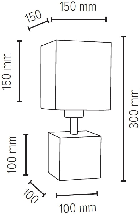 Echtes SPOT | Naturprodukt flammig-flammig, handgefertigt, Beton Tischleuchte Lampenschirm BAUR Light - aus Stoff, 1 »STRONG«,