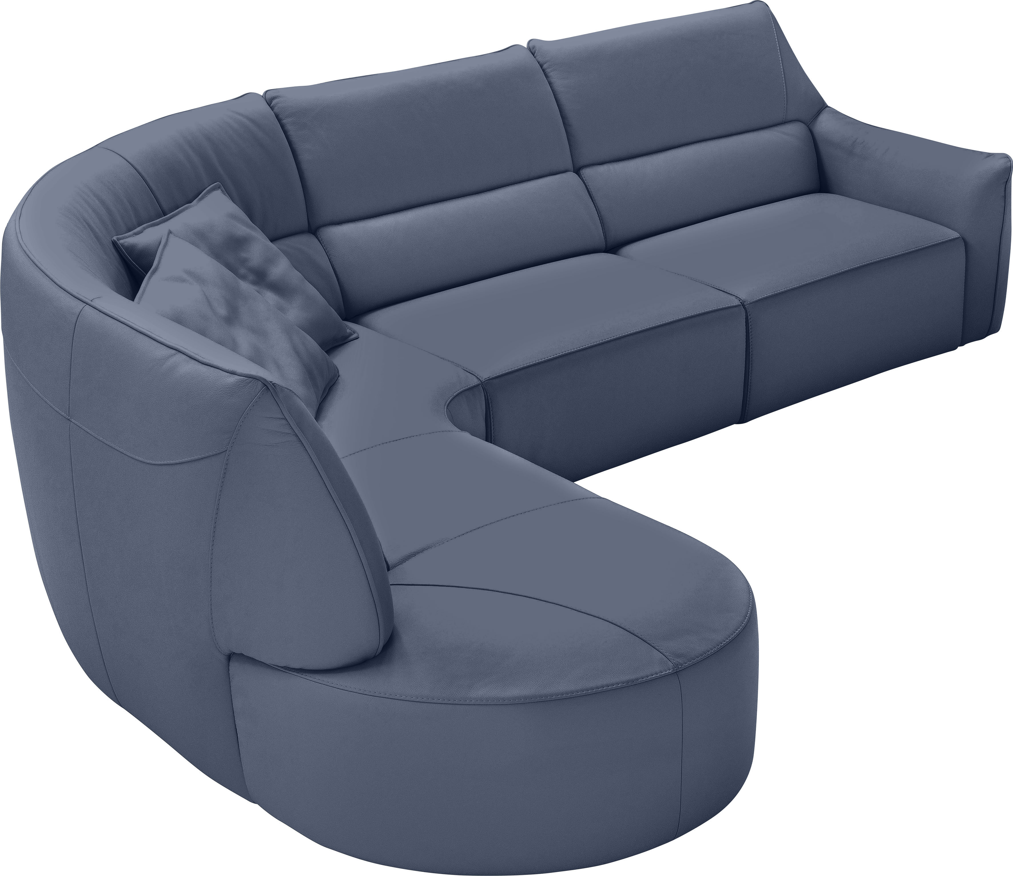 Thumbnail - Egoitaliano Ecksofa "Puffy, extravagant & edel, Retro Designsofa, hoher Sitzkomfort, L-Form", mit Ottomane, wahlweise mi...