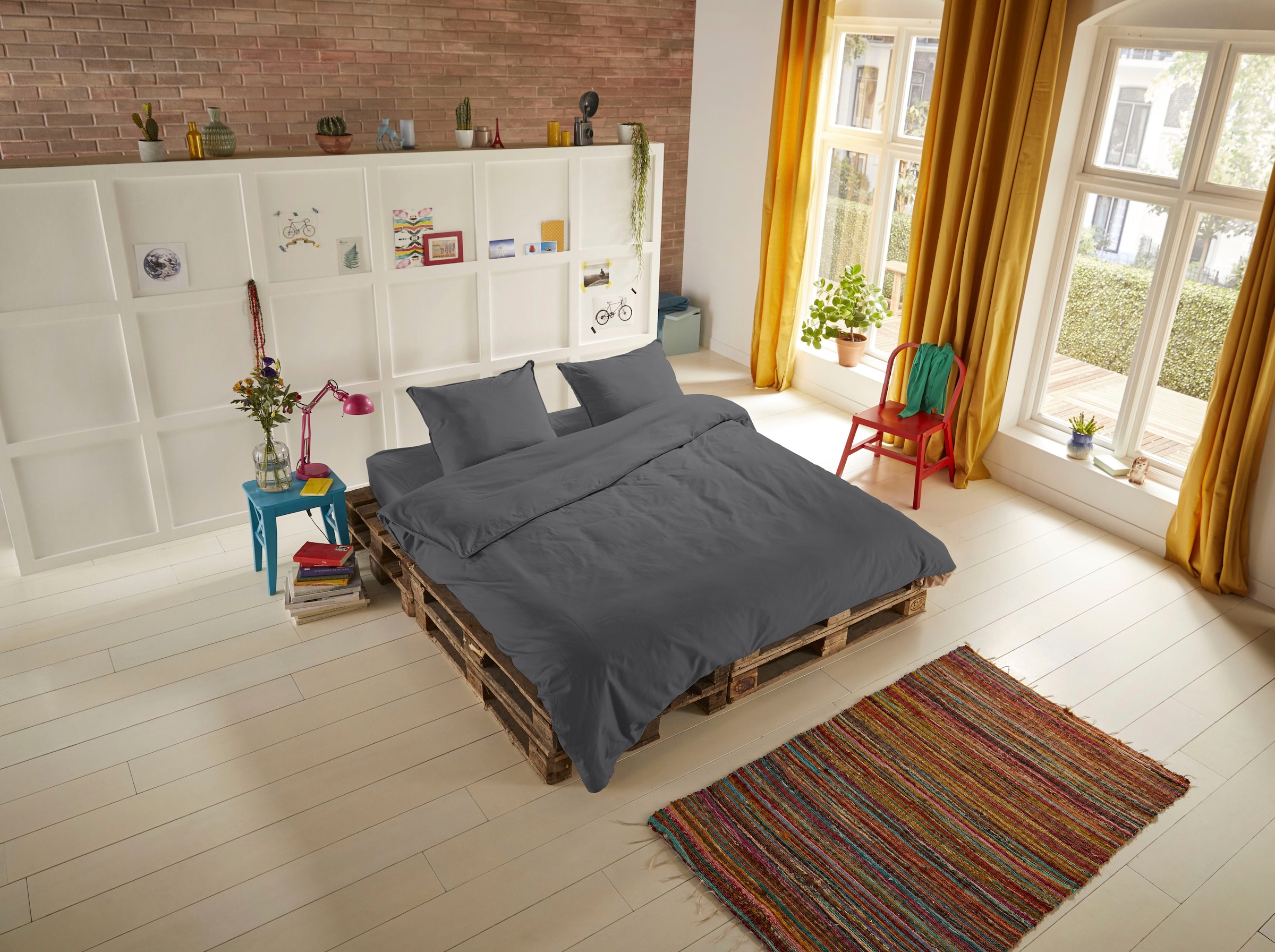 hip Bettwäsche "Hip Uni" 2 Stk. tlg. 100% Baumwolle, Mako-Satin, 135x200, U günstig online kaufen