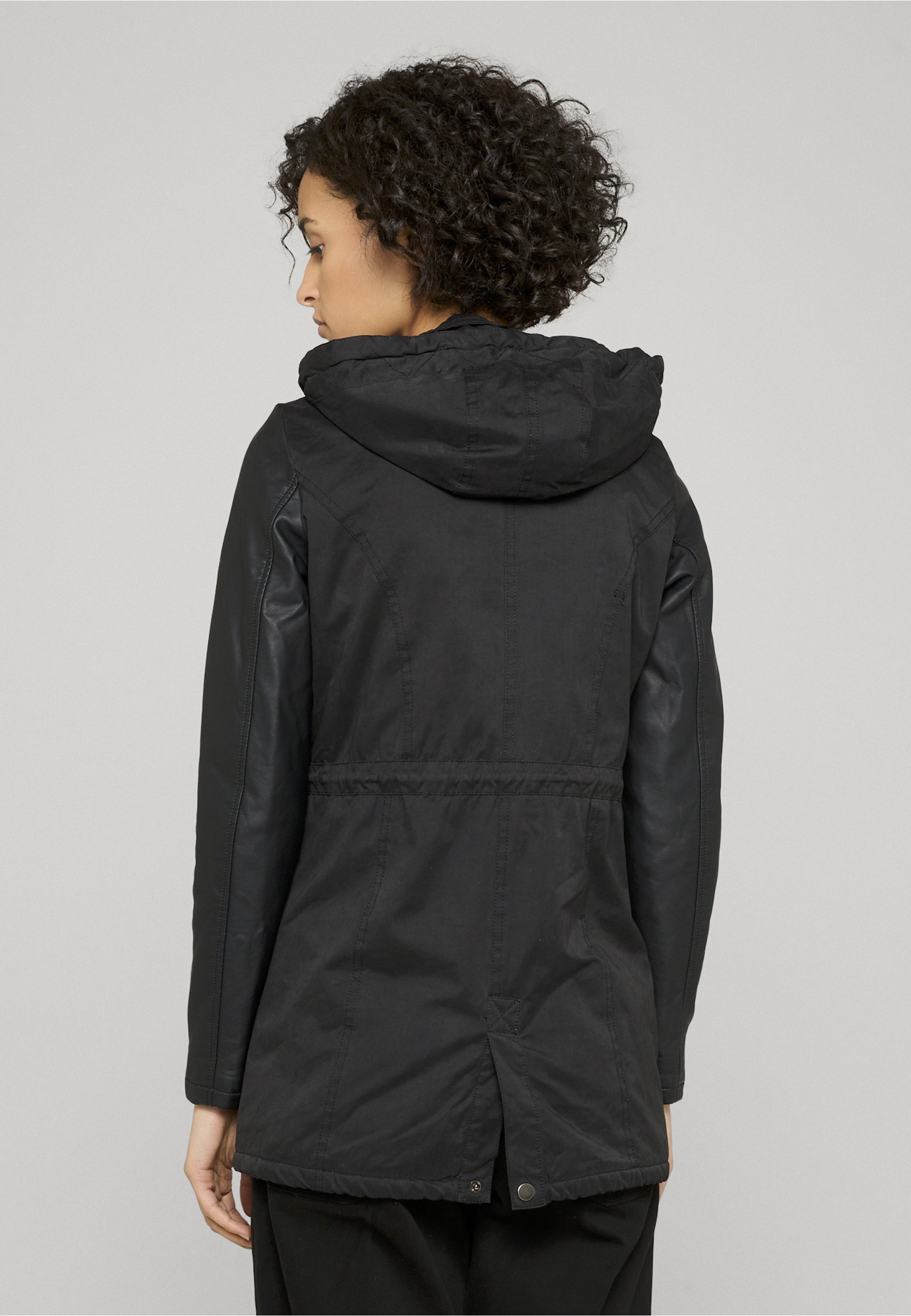 URBAN CLASSICS Parka »Urban Classics Damen Ladies Sherpa Lined Cotton Parka« 1 Stk. tlg. mit Kapuze