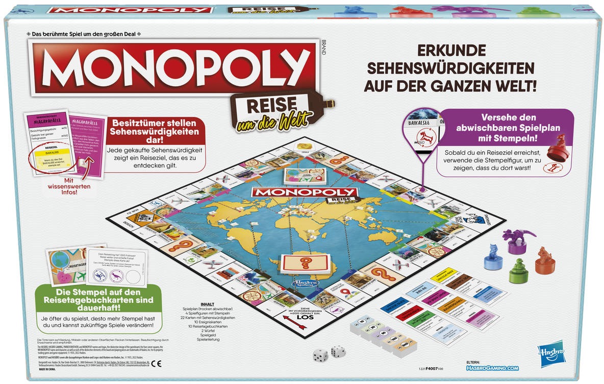 Hasbro Spiel »Monopoly Reise um die Welt«