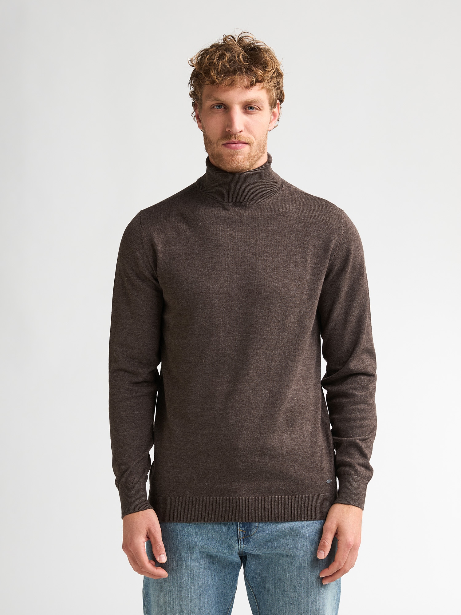 Petrol Industries Rollkragenpullover "Men Knitwear Collar Basi" Pflegeleichter Materialmix Mit Baumwollanteil
