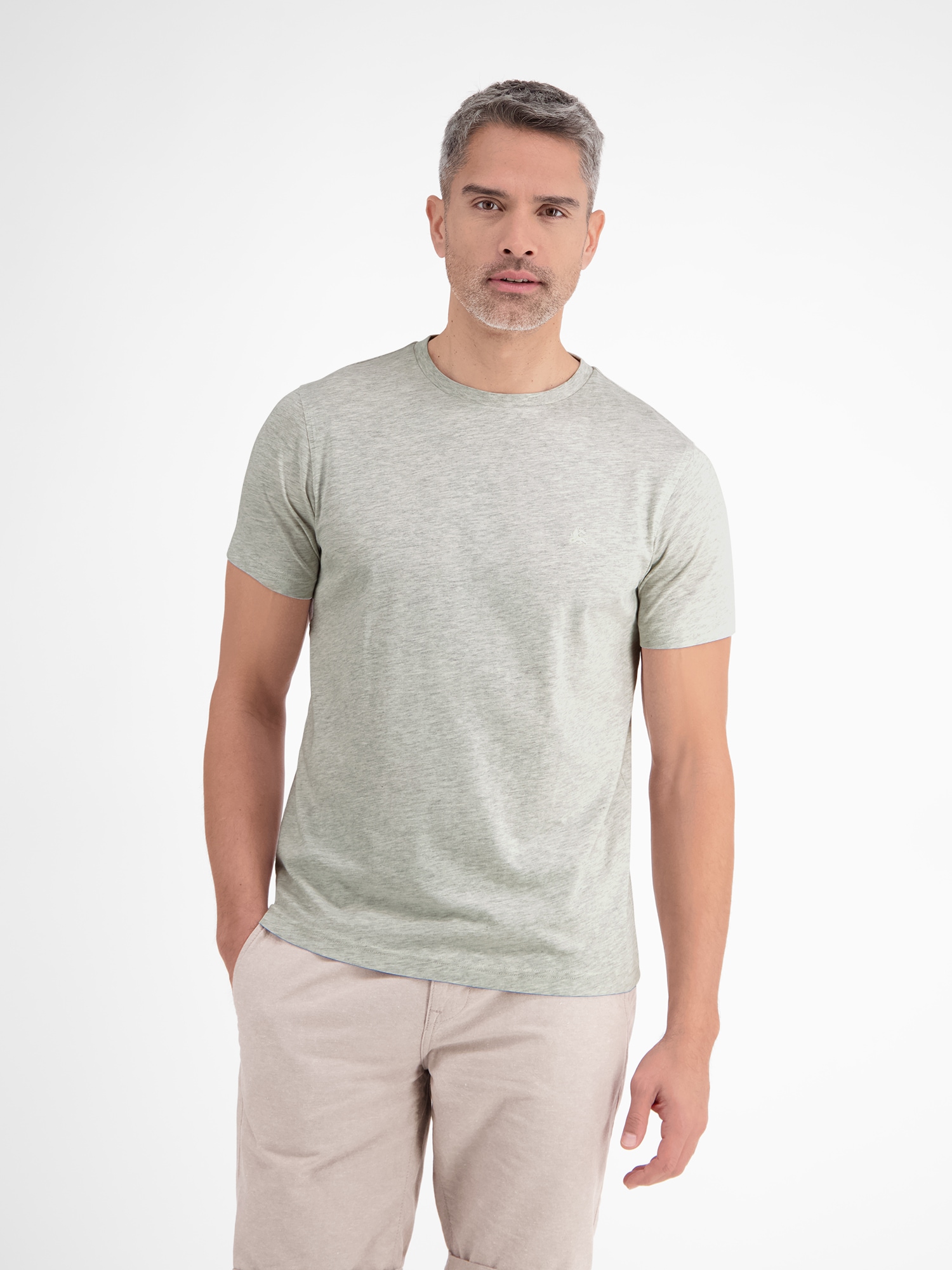 LERROS T-Shirt »LERROS Basic T-Shirt mit Logostitch«