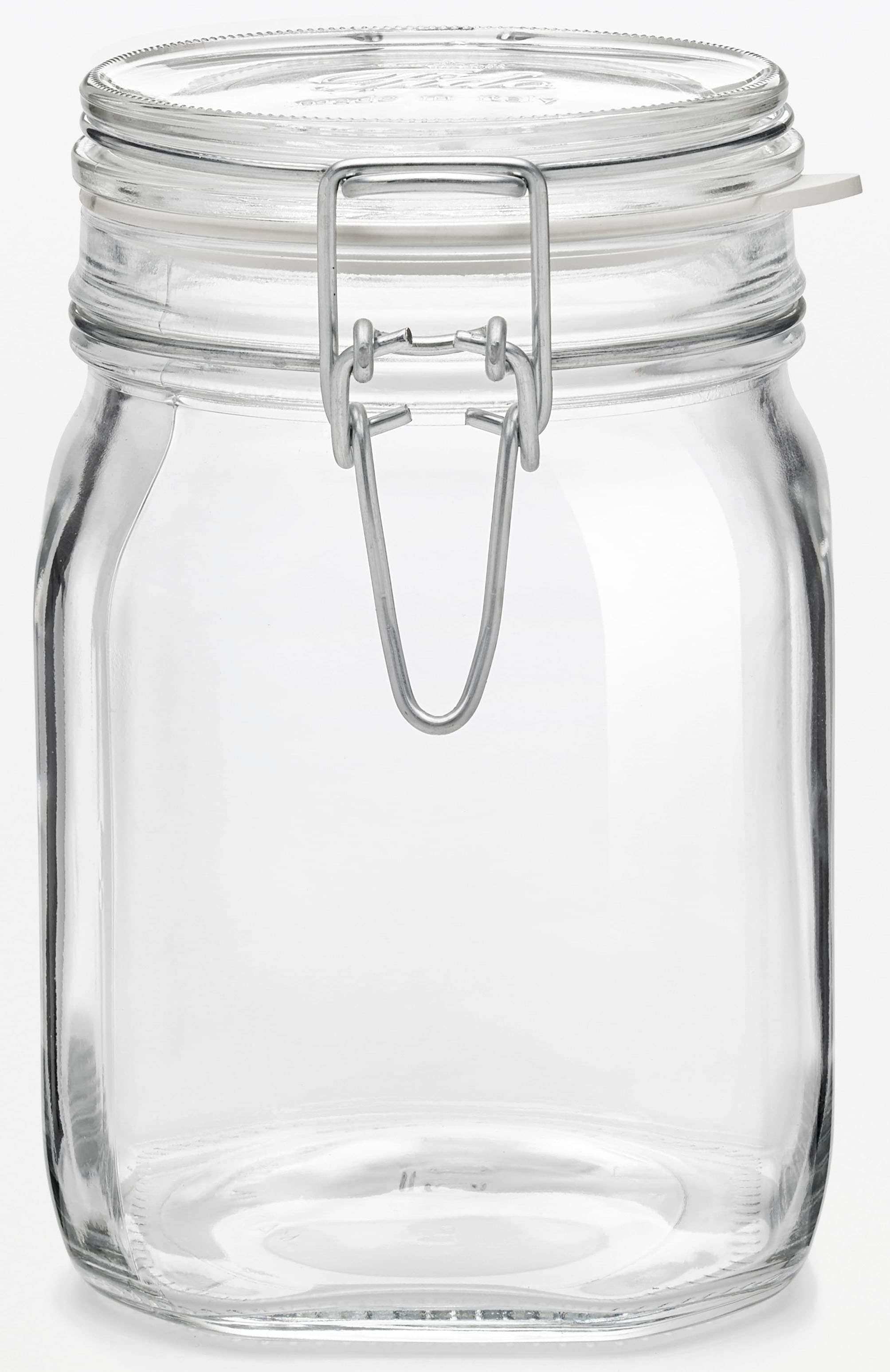 Bormioli Rocco Vorratsglas »Fido«, (Set, 6 tlg., 6 Stück, 1,0l Fassungsvermögen), luftdicht verschließbar, mit Bügelverschluß
