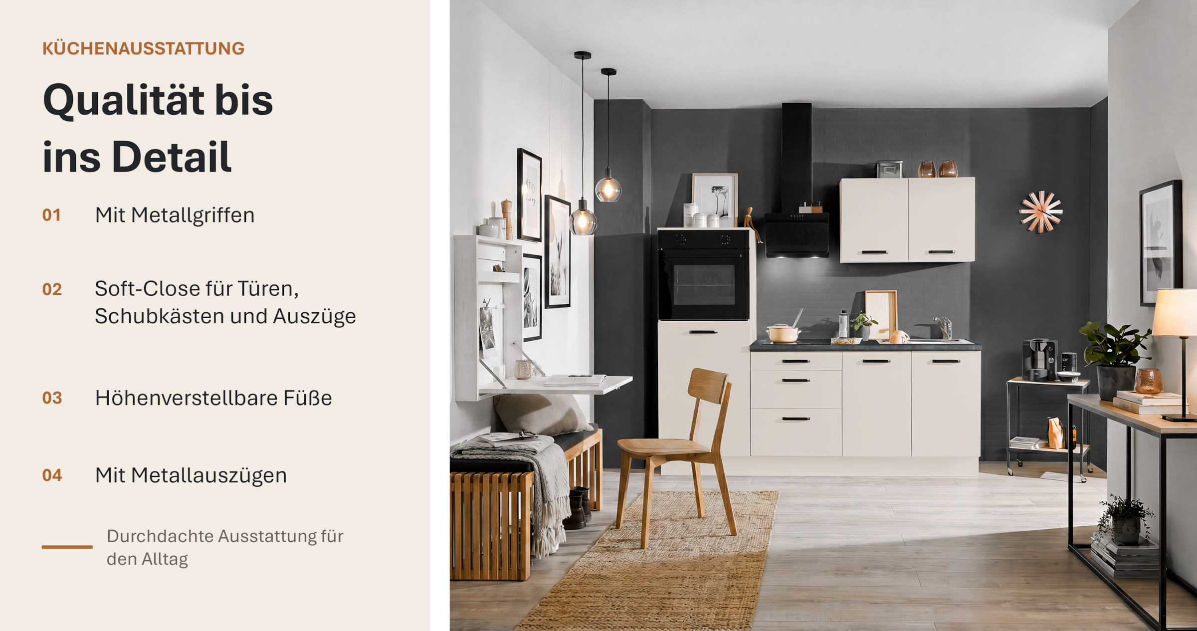 wiho Küchen Küchenzeile »Compact« Breite 210cm, wahlweise mit Geräten (mit Kühlschrank)