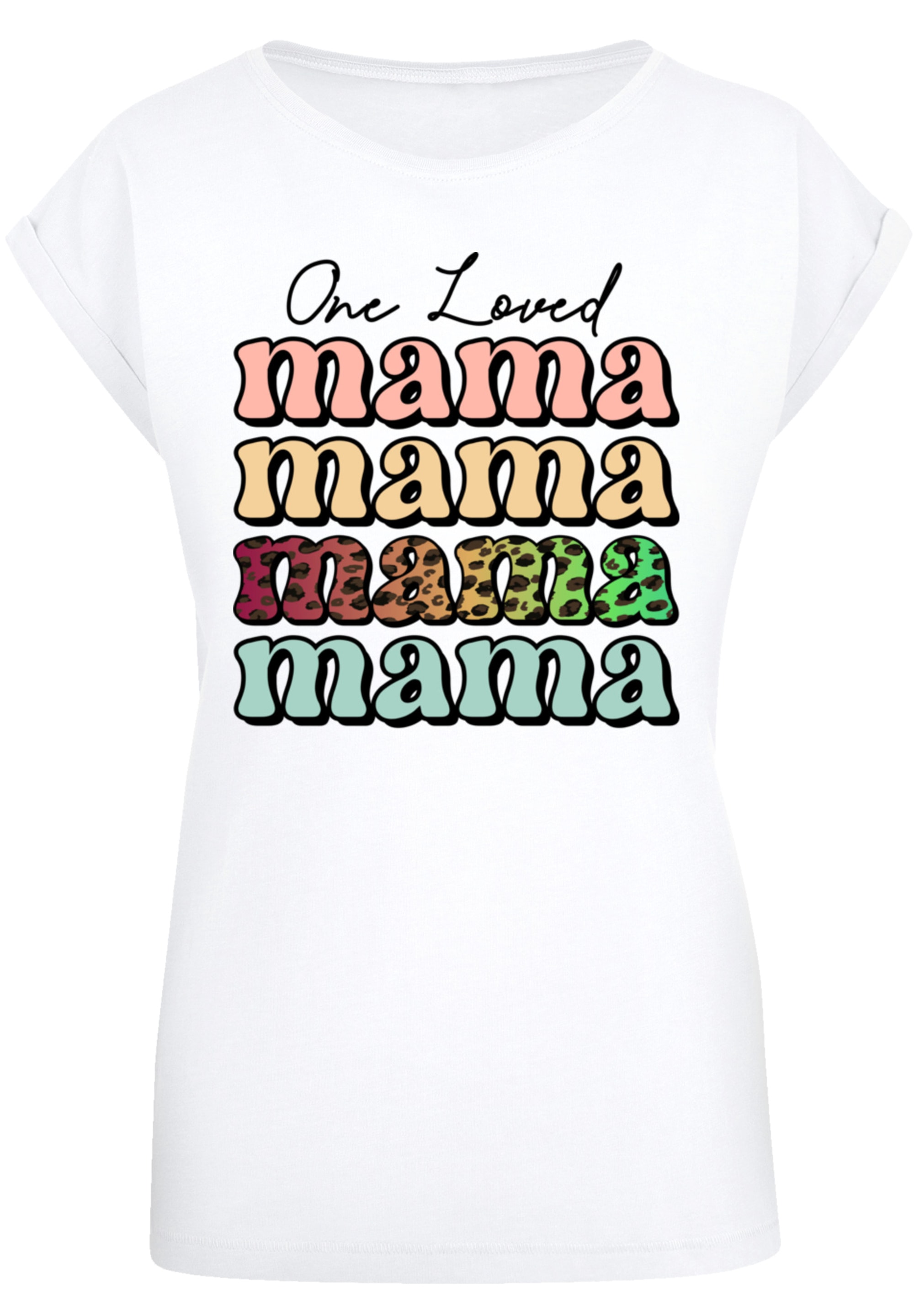 F4NT4STIC T-Shirt »Mothers Day Mama Typography Leopard Print Pastel«, Premium Qualität