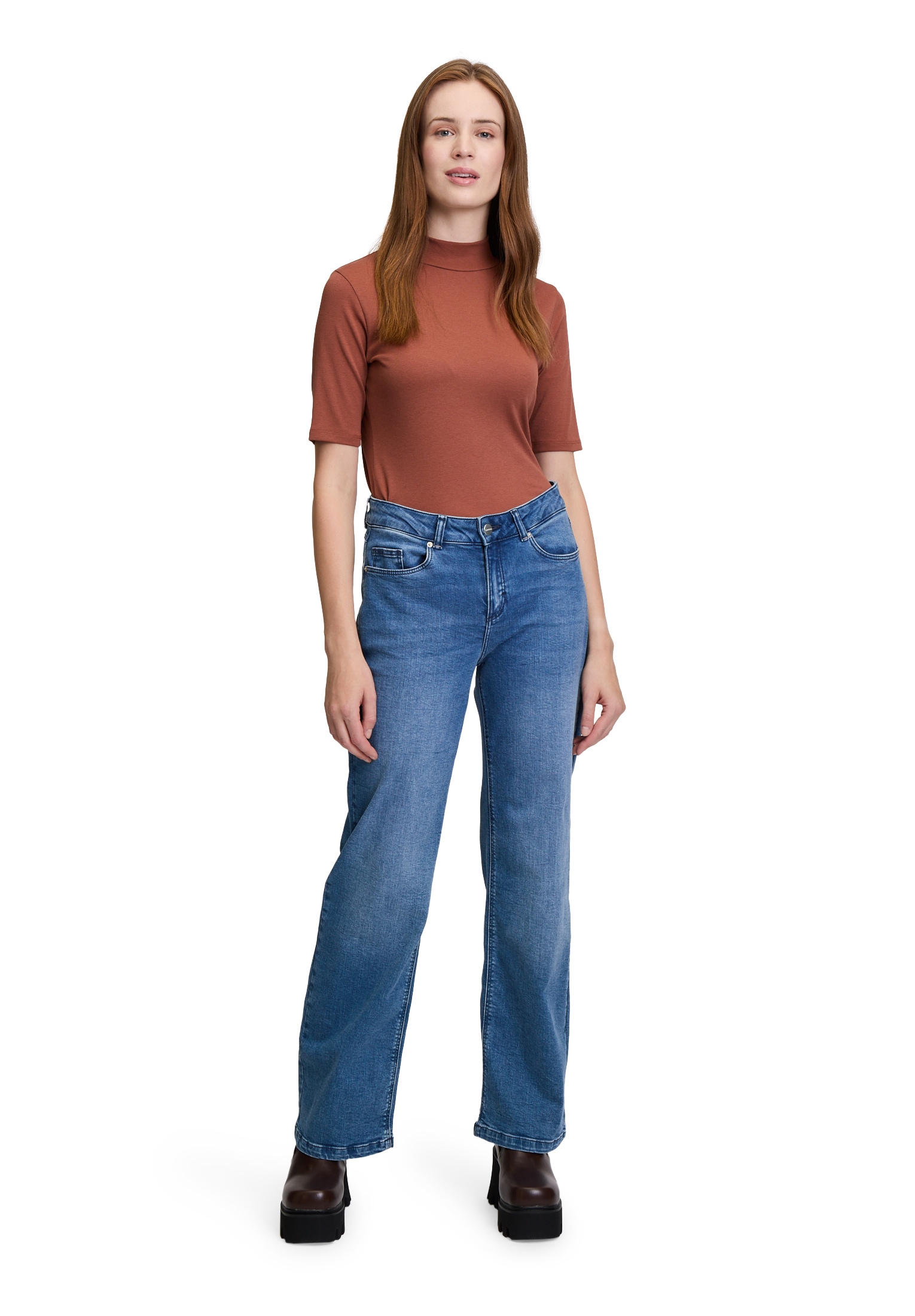Cartoon Kurzarmshirt »Cartoon Damen Basic Shirt mit Kragen«, (1 tlg.), Material