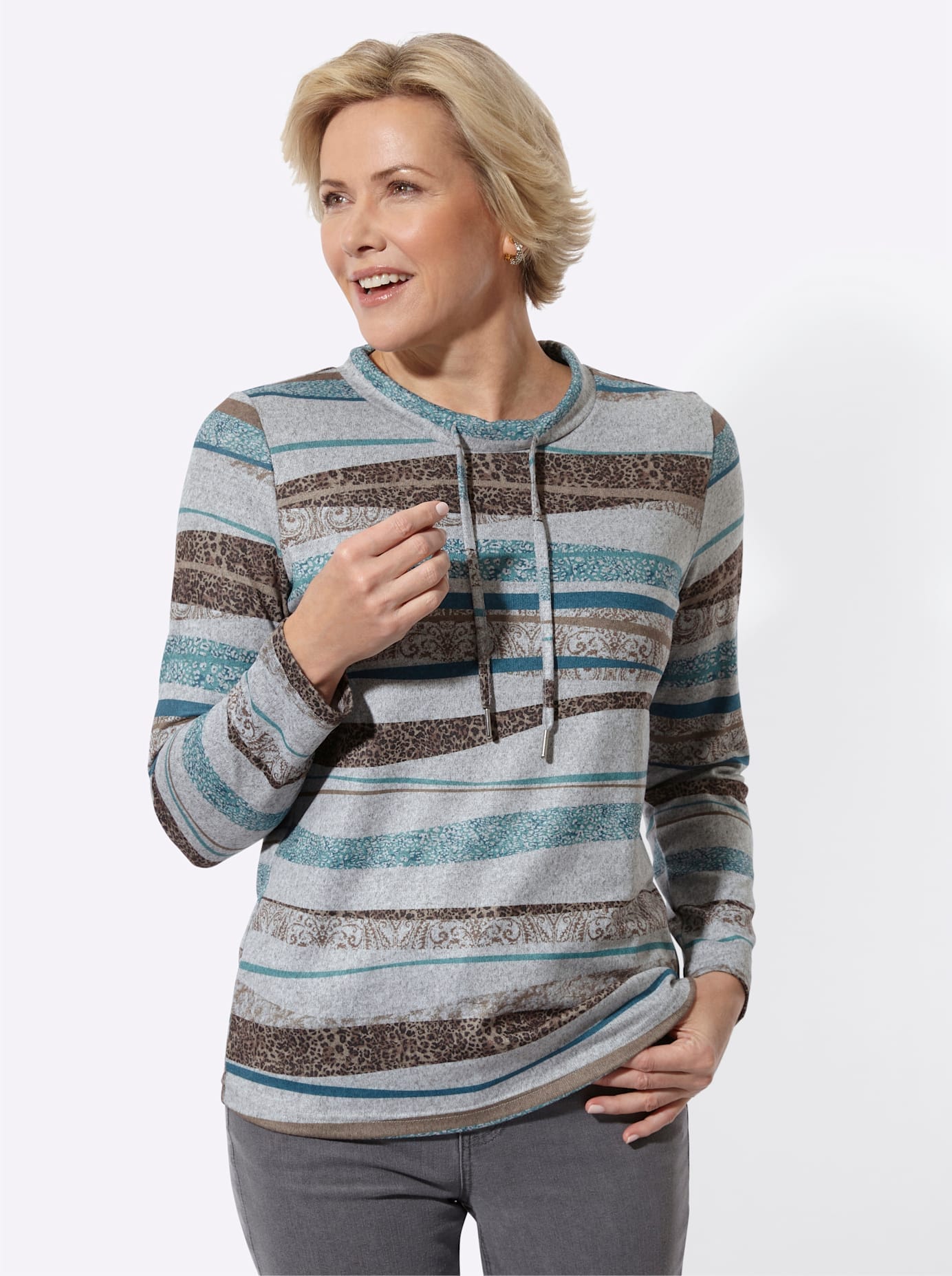 Classic Basics Langarmshirt "Stehkragen-Shirt" 1