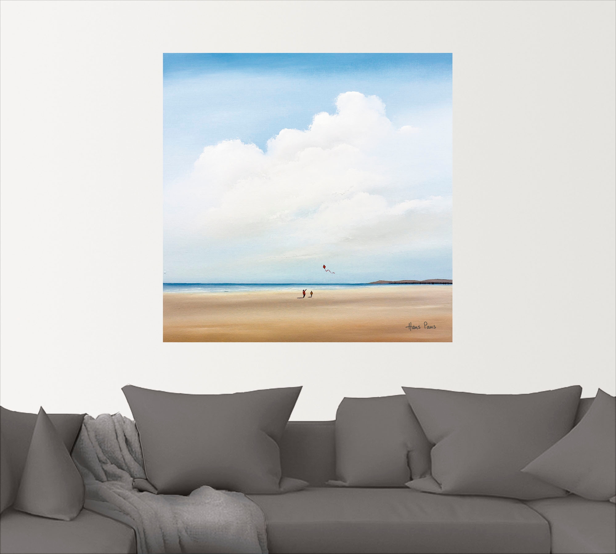 Artland Wandbild »Am Strand entlang II«, Strand, (1 St.), als Leinwandbild, Wandaufkleber oder Poster in versch. Größen