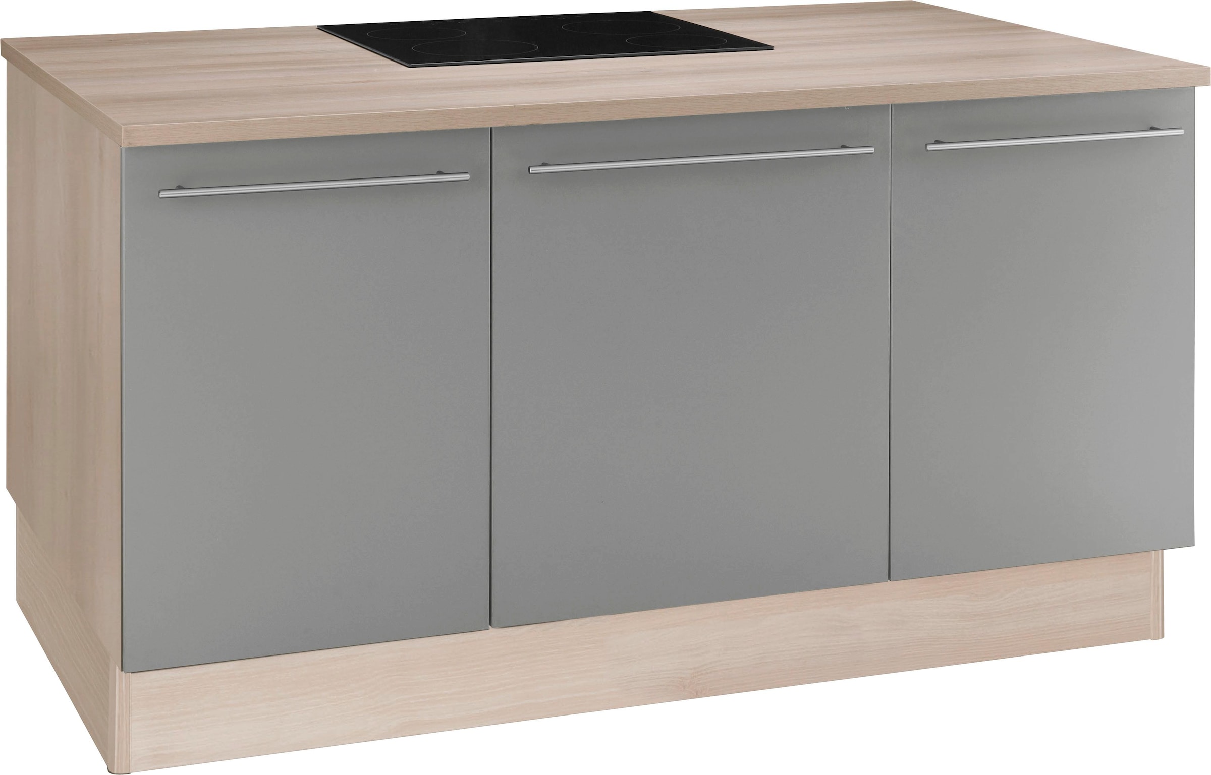 OPTIFIT Kücheninsel »Bern«, Stellbreite 160x95 cm mit höhenverstellbaren Füßen, mit Metallgriffen