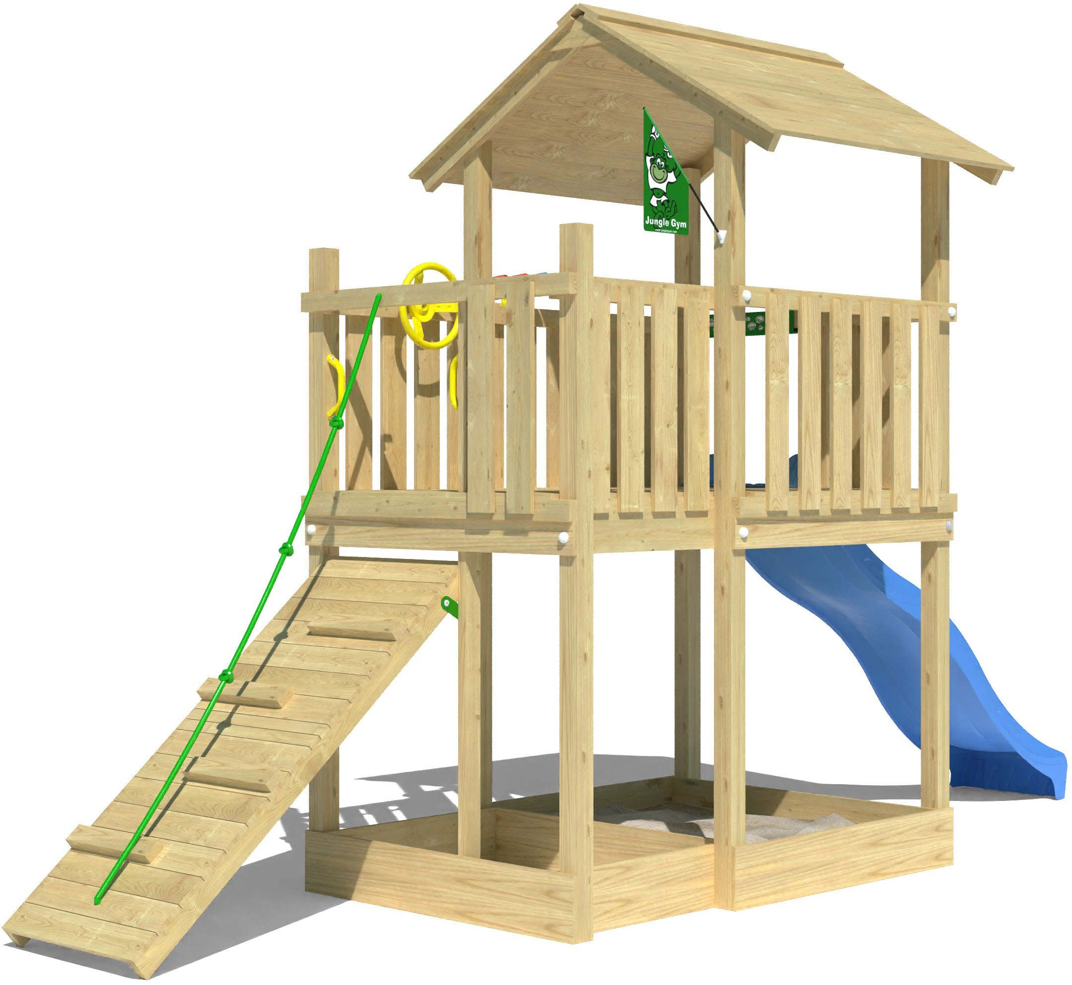 Jungle Gym Spielturm »Drift«, (Set), Spielanlage inklusive Rutsche mit Wasseranschluss