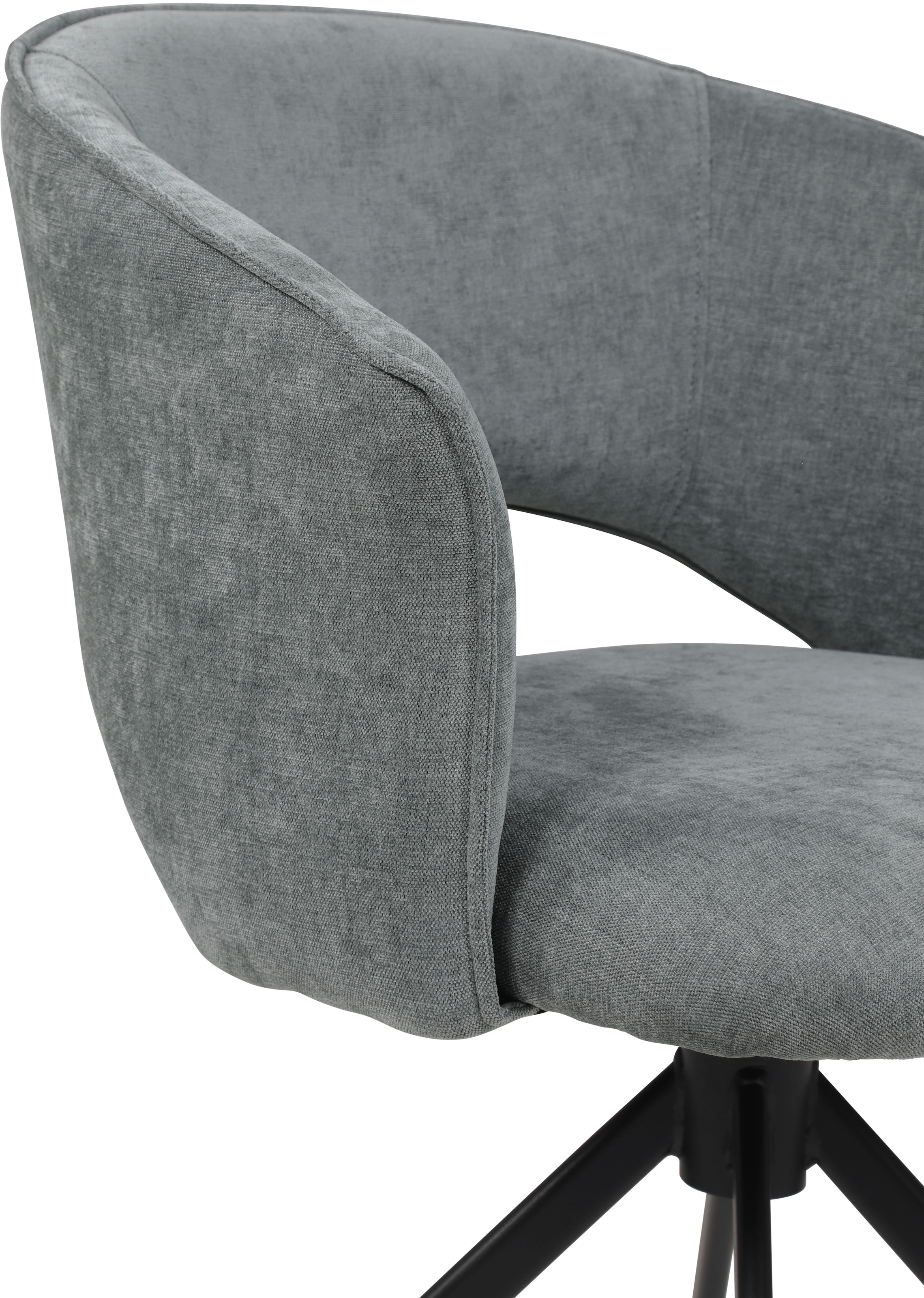 TOM TAILOR HOME Armlehnstuhl »CURVY ARMCHAIR«, (Set), 2 St., Chenille, mit Armlehnen, drehbar, Rückholfunktion, Rückenausschnitt