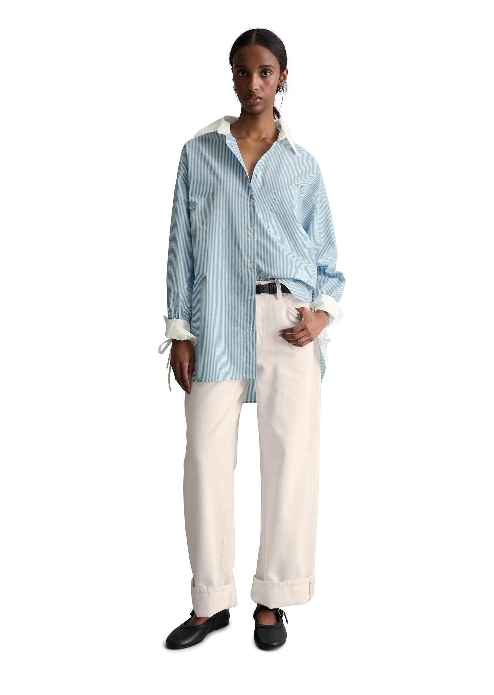 Marc O'Polo DENIM Langarmbluse »aus Papertouch Popeline«