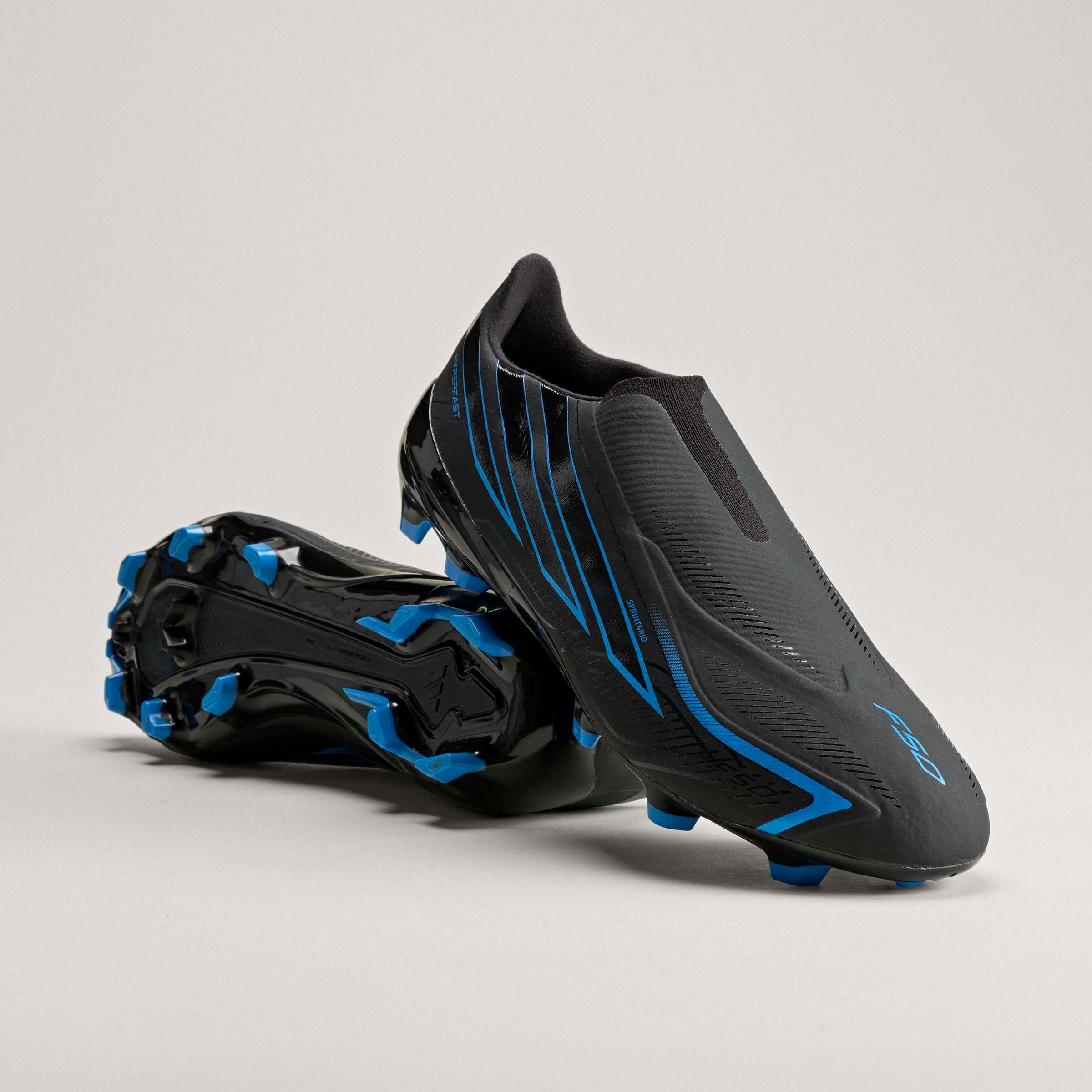 adidas Performance Fußballschuh »F50 HYPERFAST LEAGUE , FESTE BÖDEN, OHNE SCHNÜRSENKEL«  Außensohle für Rasen und feste Böden