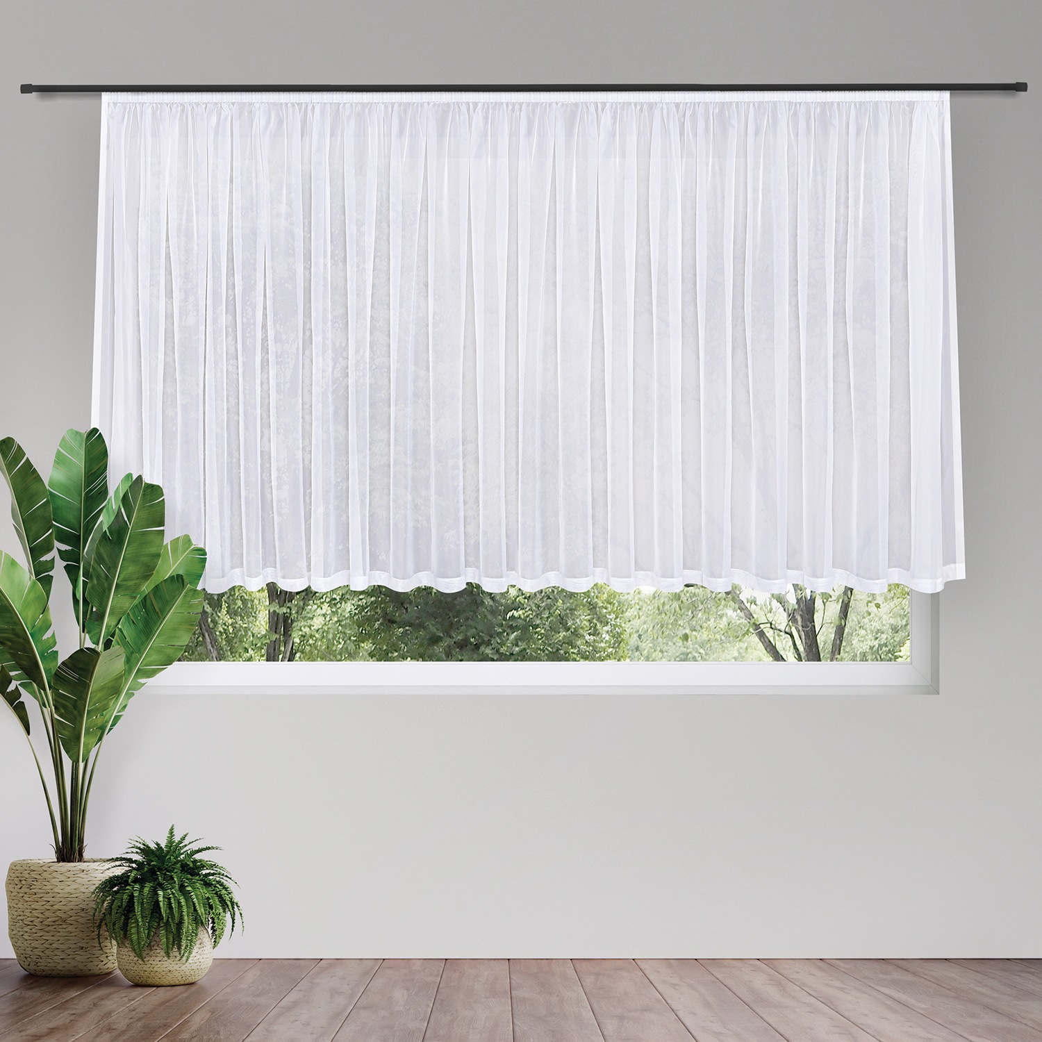 Gerster Gardine "Jody" Kräuselband 1 Stk. tlg. Fertig konfektionierter Stor günstig online kaufen