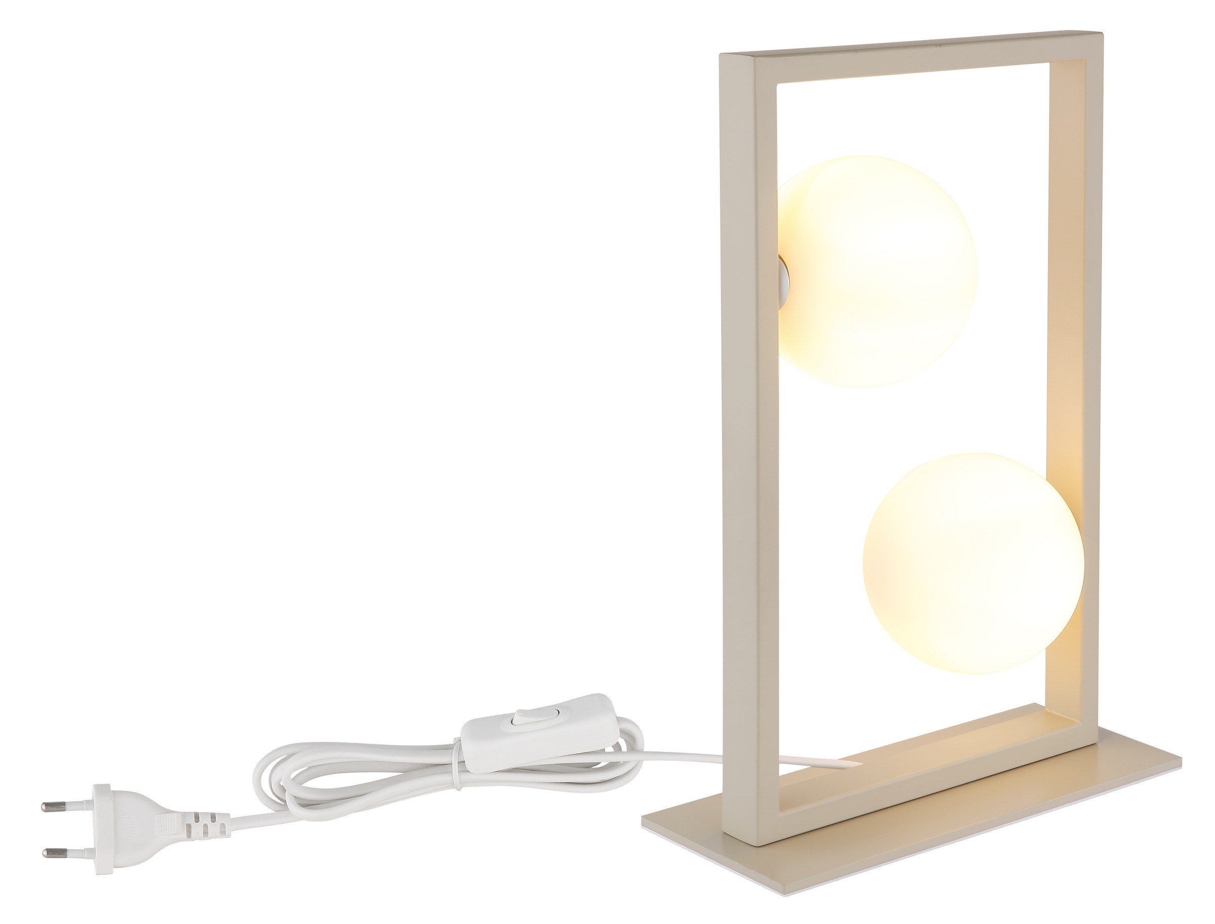 NOWA Tischleuchte »NANDA« G9 1 Stk. Tischlampe,Sand,Wohnraum,Schlafzimmer,Glaskugel opal,Flur,modern