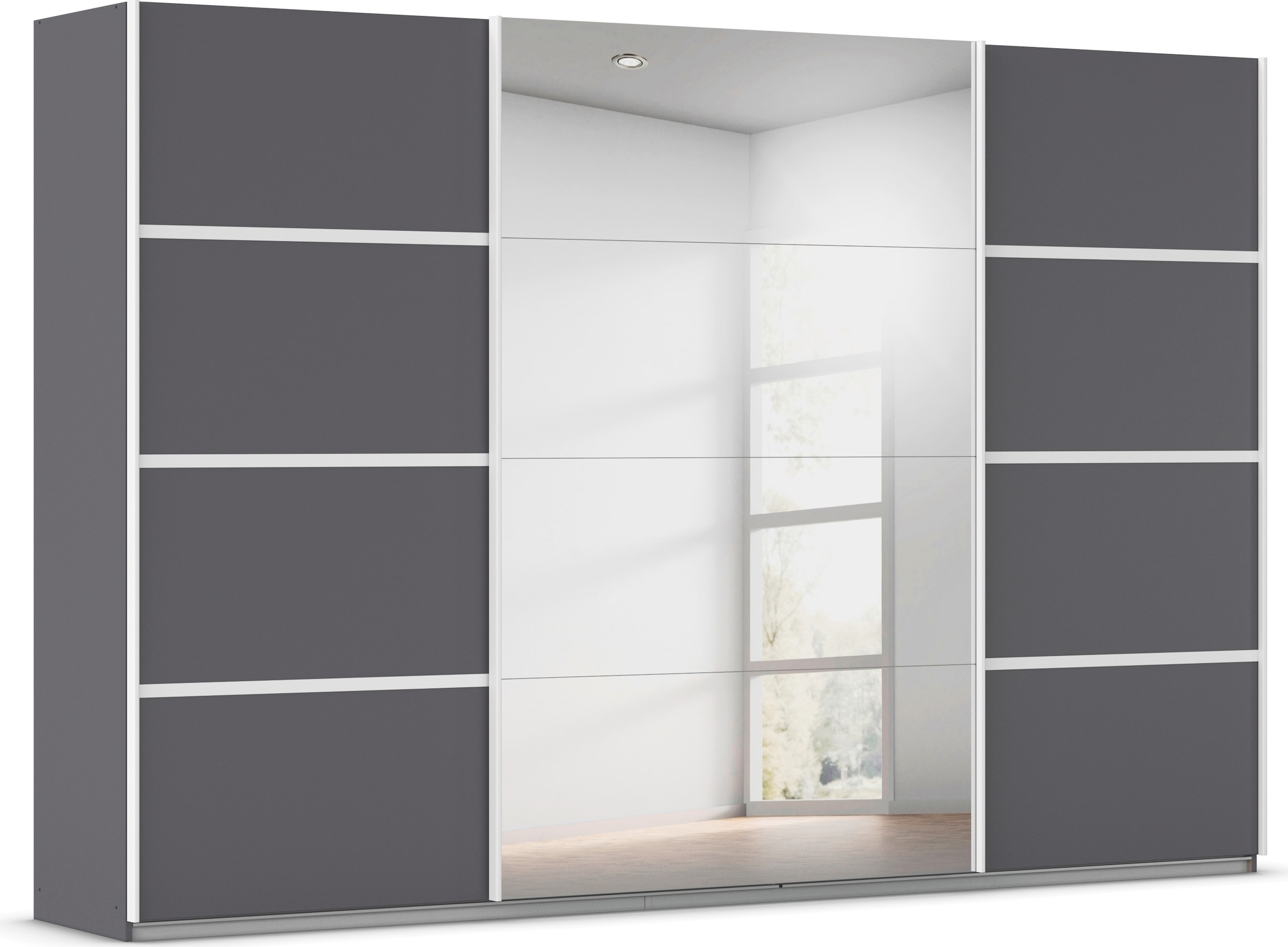 OTTO home Kleiderschrank "Mehrzweckschrank Aktenschrank Möbel Mietswohnung Schlafzimmer AVOLA" 3 verschiedene Ausstattungen BASIC/CLASSIC/PREMIUM (inkl. SOFT-CLOSE), mit eleganten Zierleisten in Chrom, Schwarz oder Weiß MADE IN GERMANY
