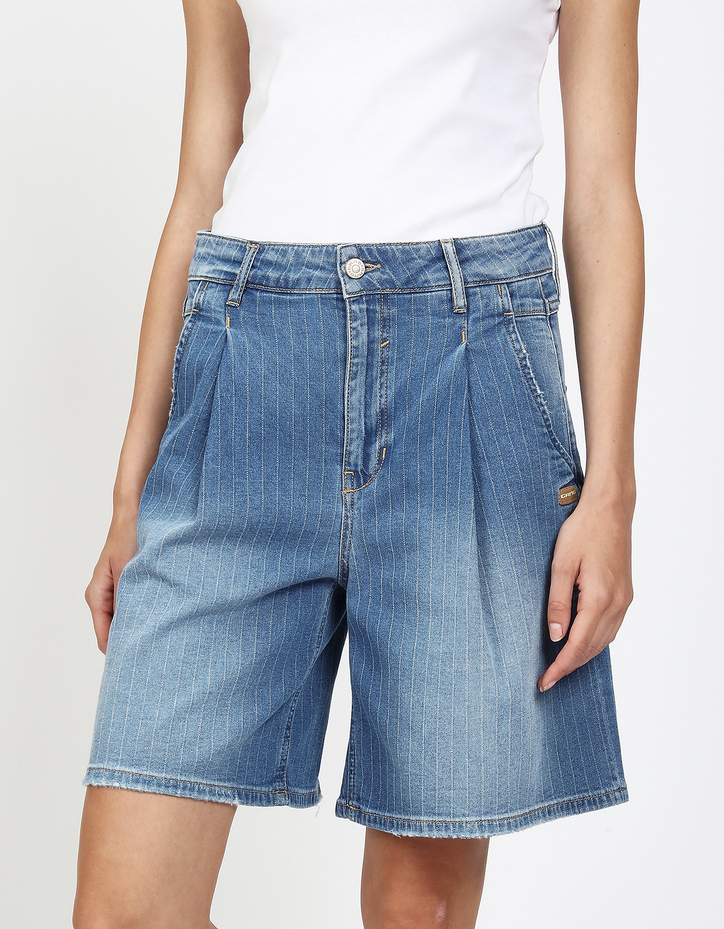 GANG Bermudas »94WANDA BERMUDA«  mit Bundfalten vorn