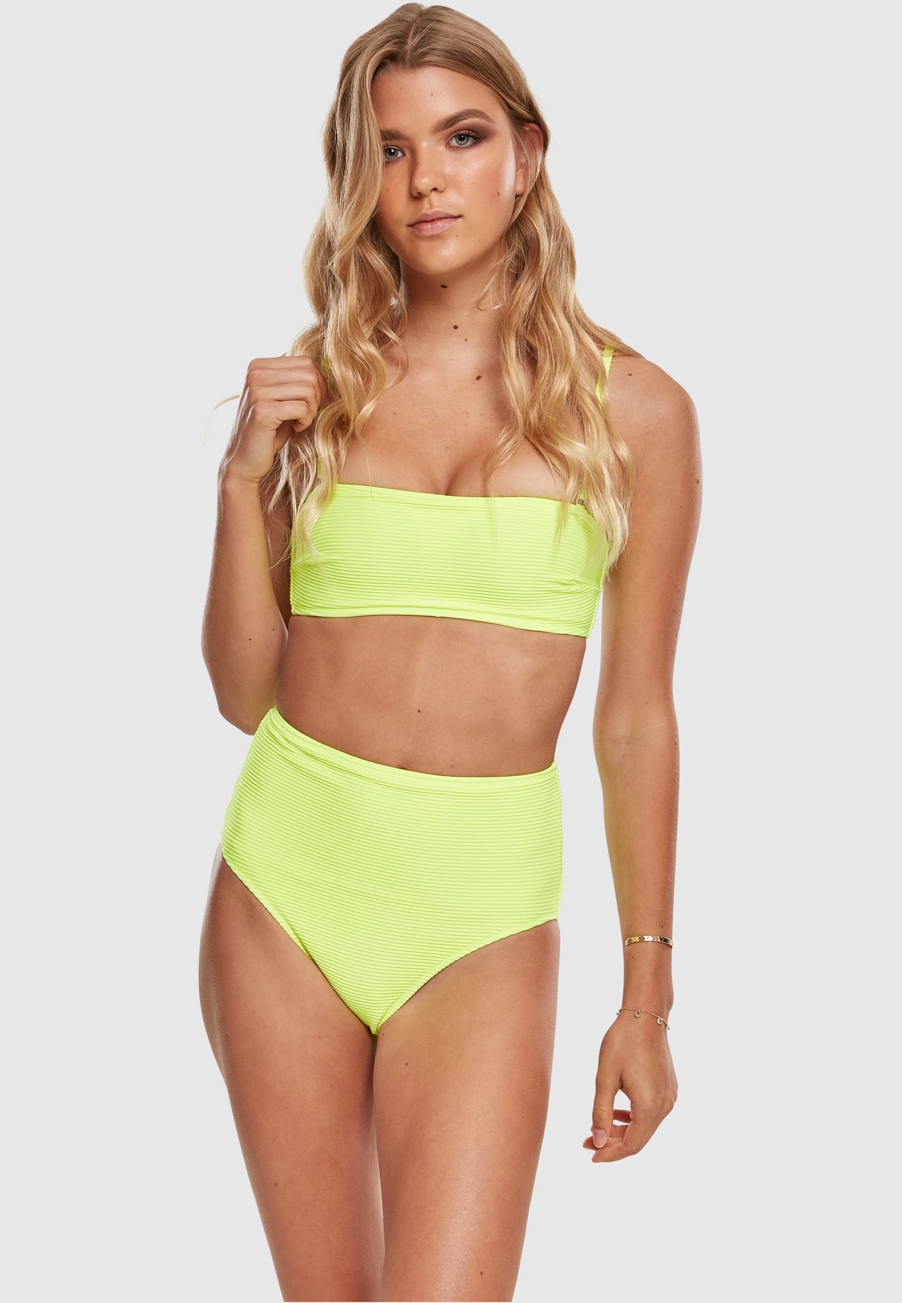 URBAN CLASSICS Triangel-Bikini »Urban Classics Damen Ladies High Waist Bandeau Bikini«