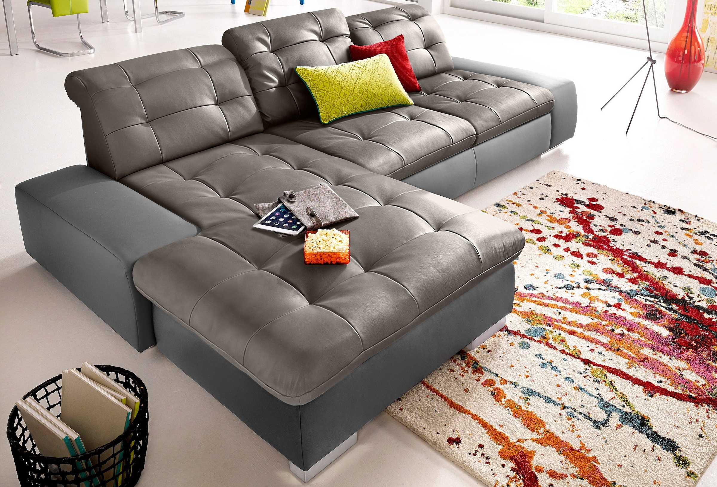 sit&more Ecksofa "Palomino L-Form" wahlweise XL oder XXL und mit Schlaffunktion
